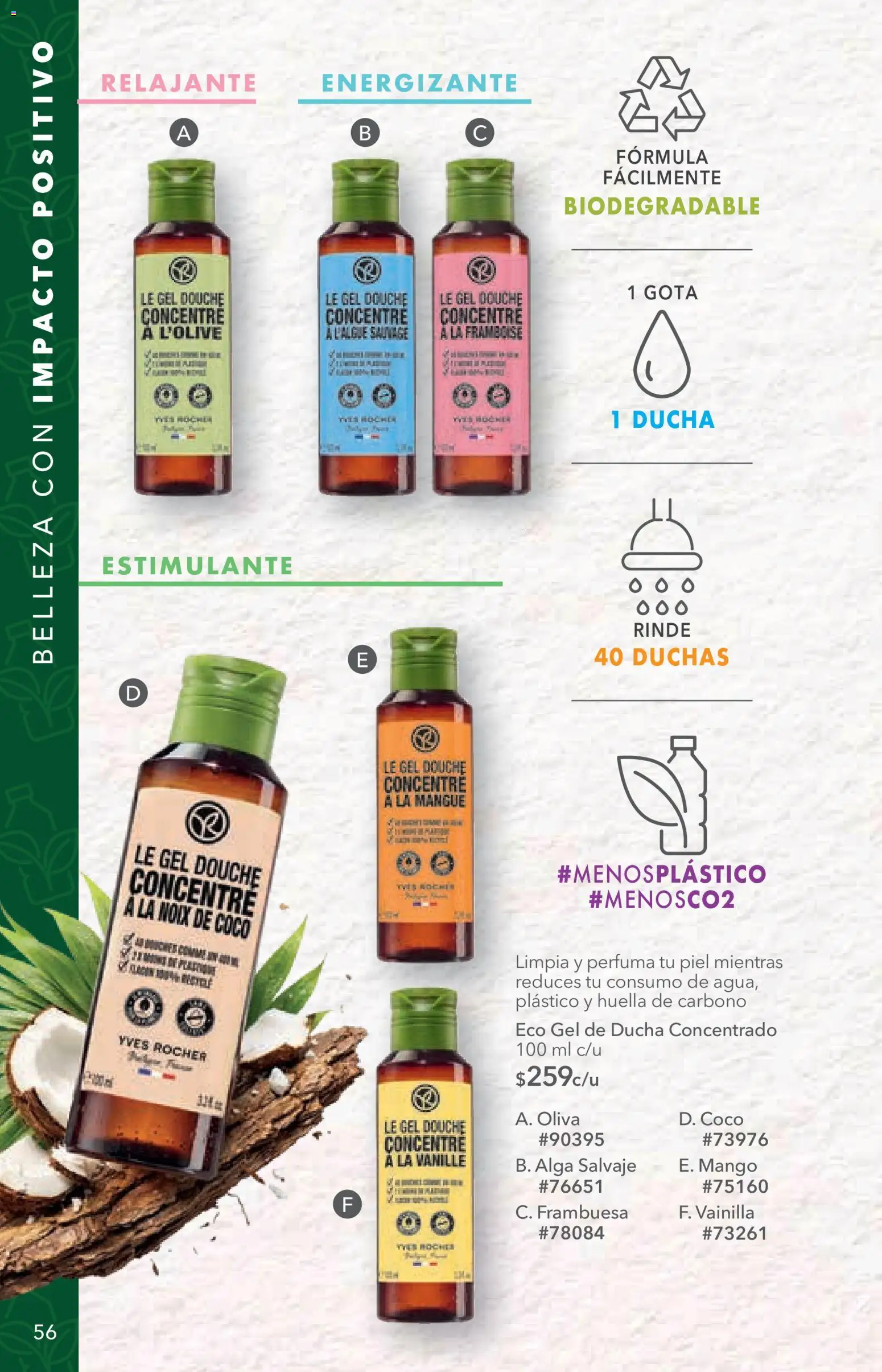 Nuevas ofertas de Yves Rocher válidas en toda la República Mexicana desde el 14/07/2026. ¡Encuentra las mejores ofertas en Yves Rocher campaña 10 2026! | Página: 56 | Productos: Mango, Gel de ducha