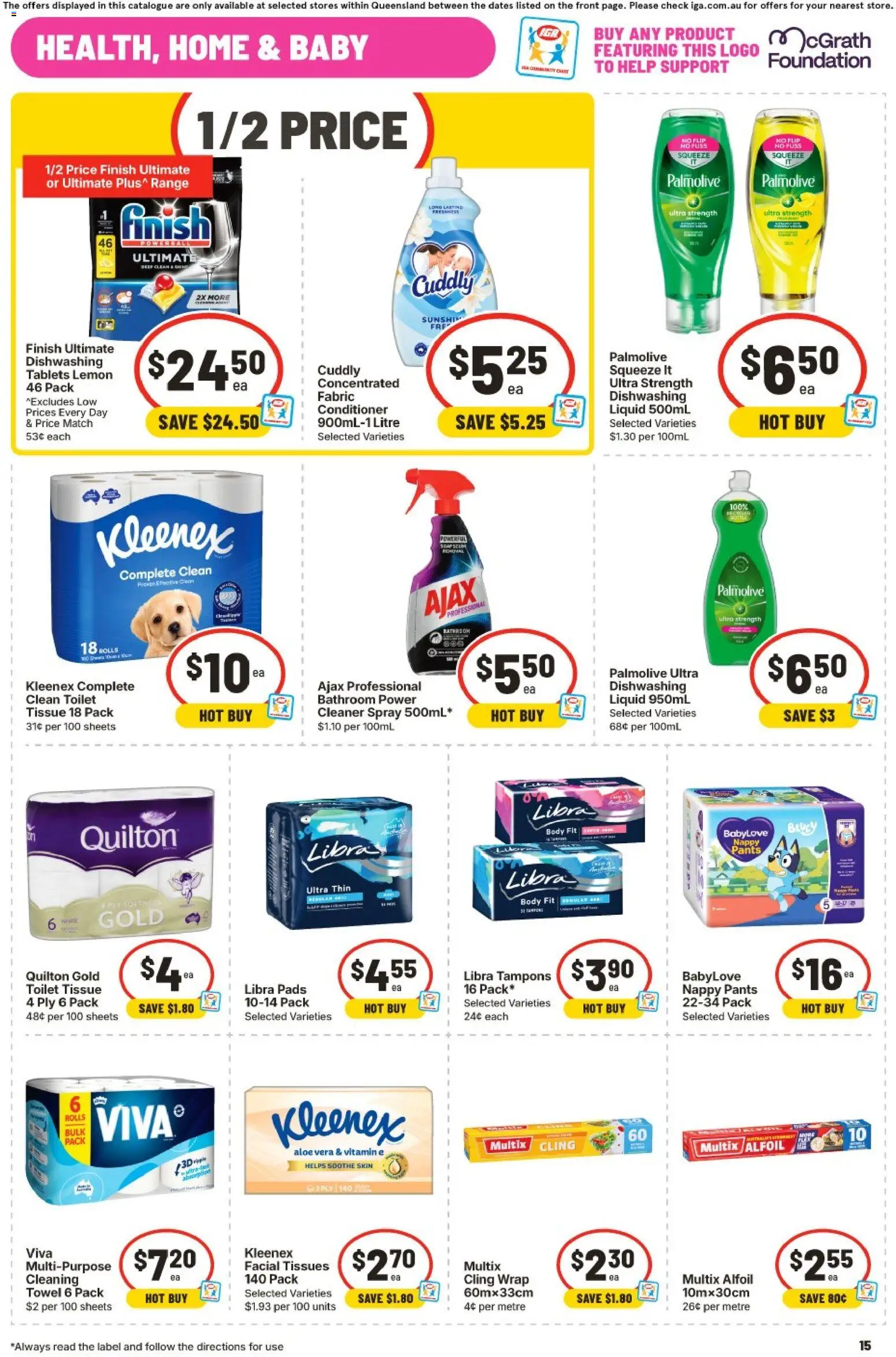 IGA catalogue - valid from 23/09/2026 | Page: 15 | Products: Fries, Cups, Milk, Pastry