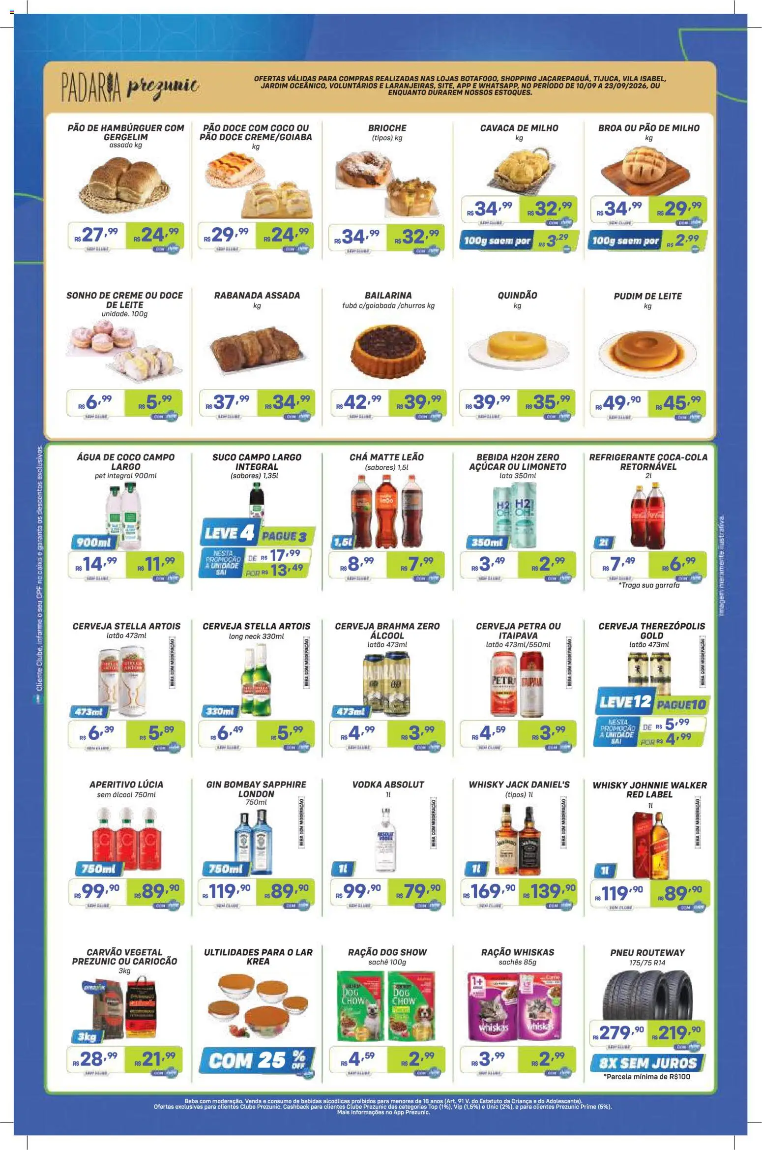 Prezunic Folheto - válido de 10/09/2026 | Página: 6 | Produtos: Coco, Vodka Absolut, Água de coco, Cerveja