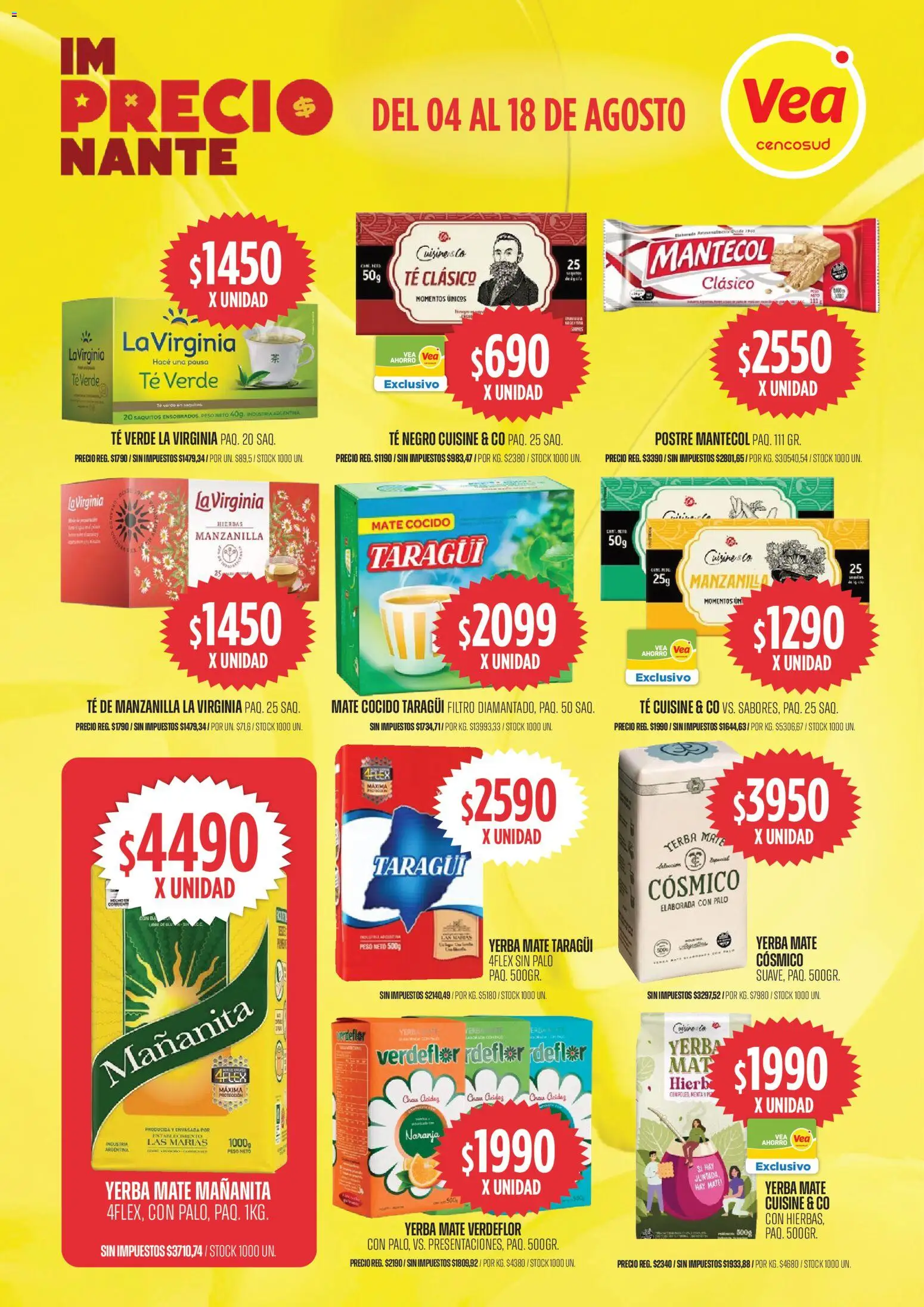 Vea ofertas │ válido desde el 04/08/2026 | Página: 4 | Productos: Mate, Peso, Té, Mate cocido
