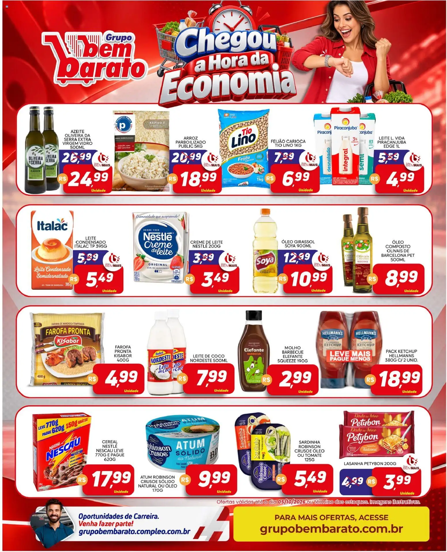 Supermercado Bem Barato Folheto - válido de 29/09/2026 | Página: 2 | Produtos: Feijão, Arroz, Farofa, Atum