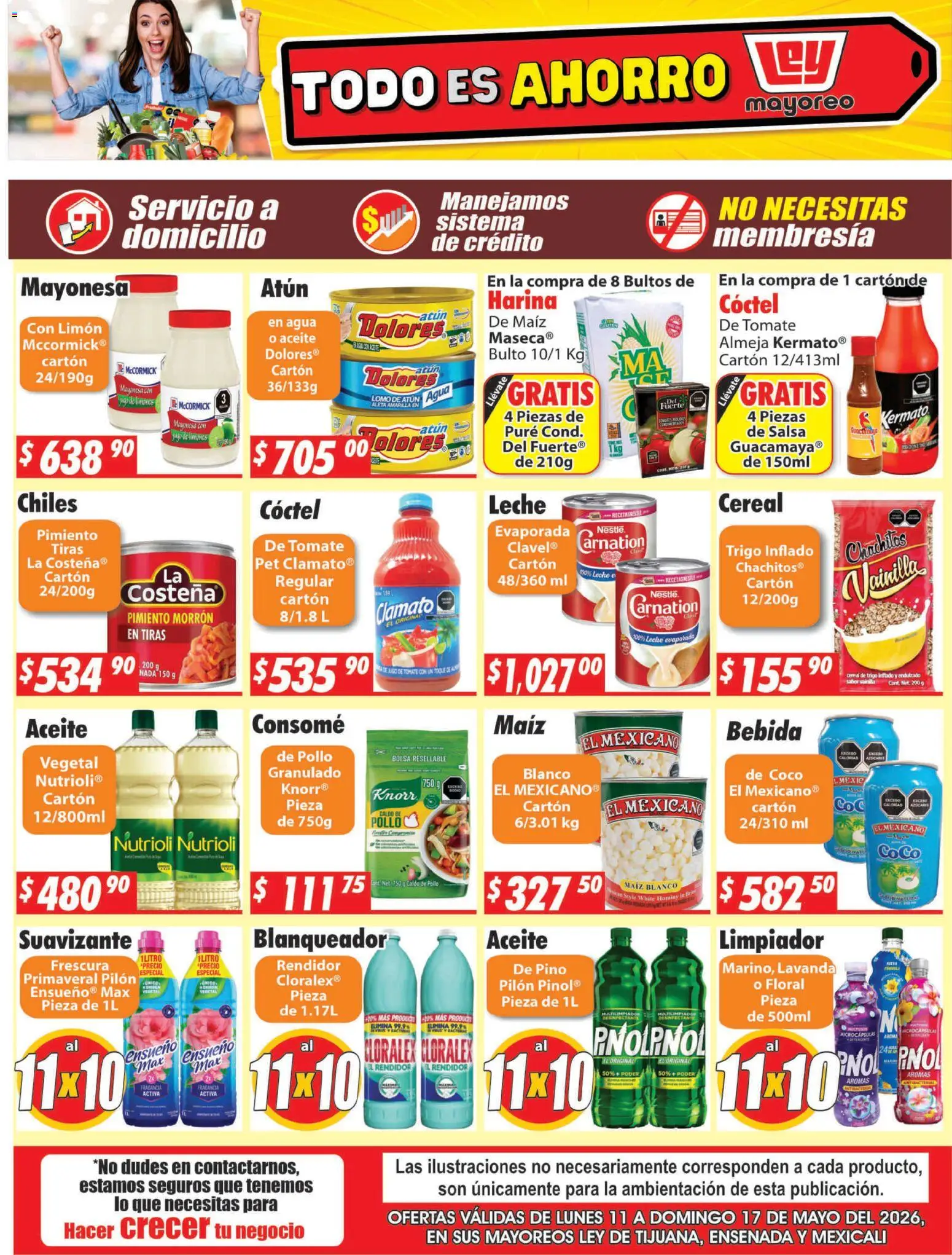 Nuevas ofertas de Casa Ley válidas en toda la República Mexicana desde el 11.05.2026. ¡Encuentra las mejores ofertas en Casa Ley folleto Frontera! | Página: 2 | Productos: Bolsa, Aceite, Suavizante, Limpiador
