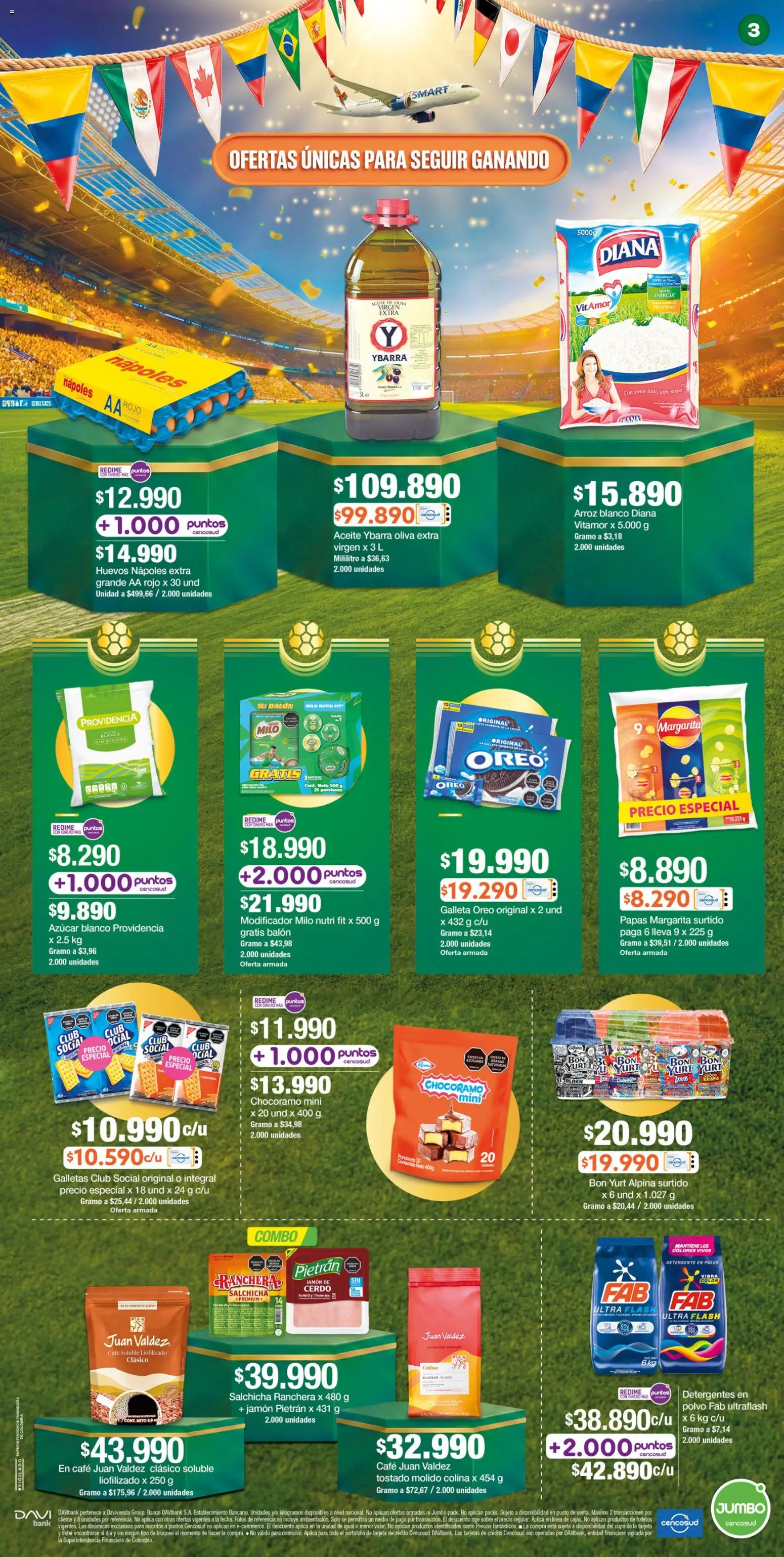 Jumbo revista - valida desde el 25/06/2026 | Página: 3 | Productos: Azucar, Balón, Polvo, Café