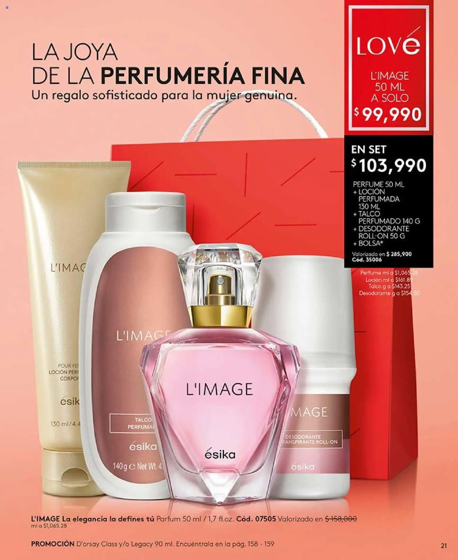 Ésika revista - valida desde el 28/08/2026 | Página: 21 | Productos: Bolsa, Loción, Perfume, Desodorante