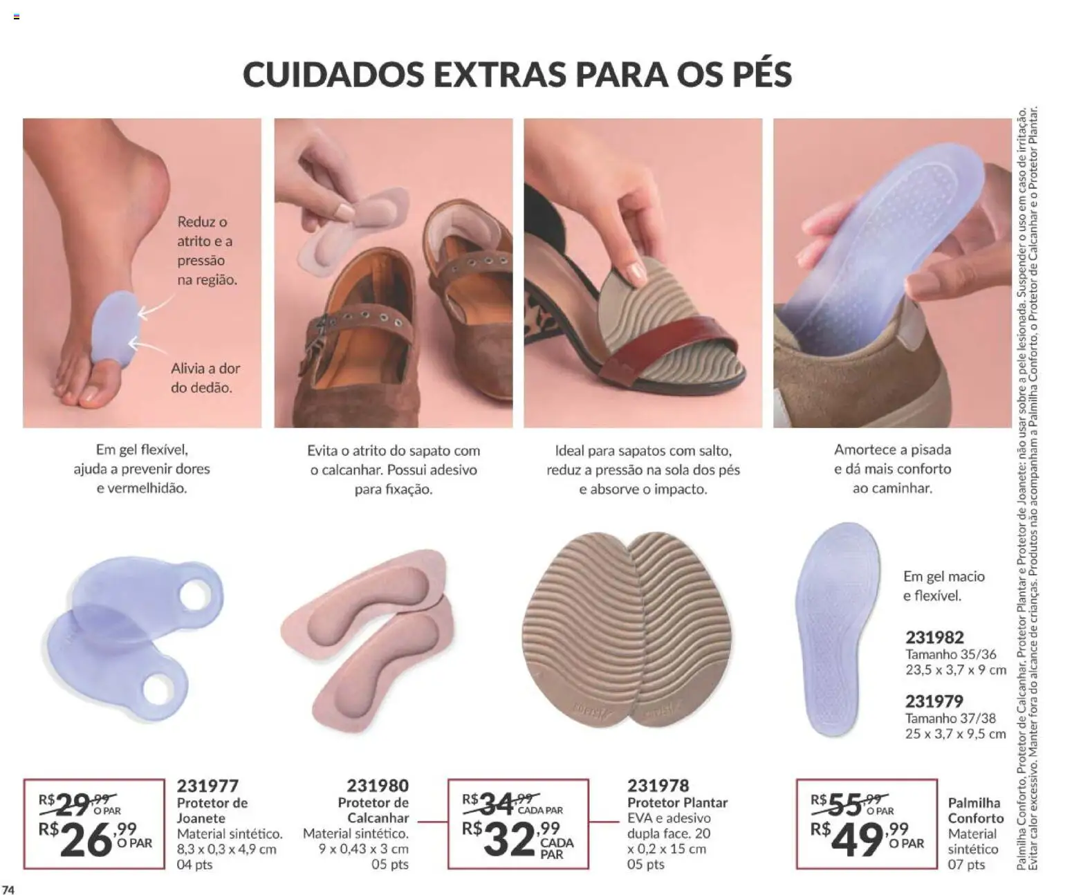 Avon Folheto - válido de 21/09/2026 | Página: 74 | Produtos: Sapatos, Protetor de calcanhar, Palmilha