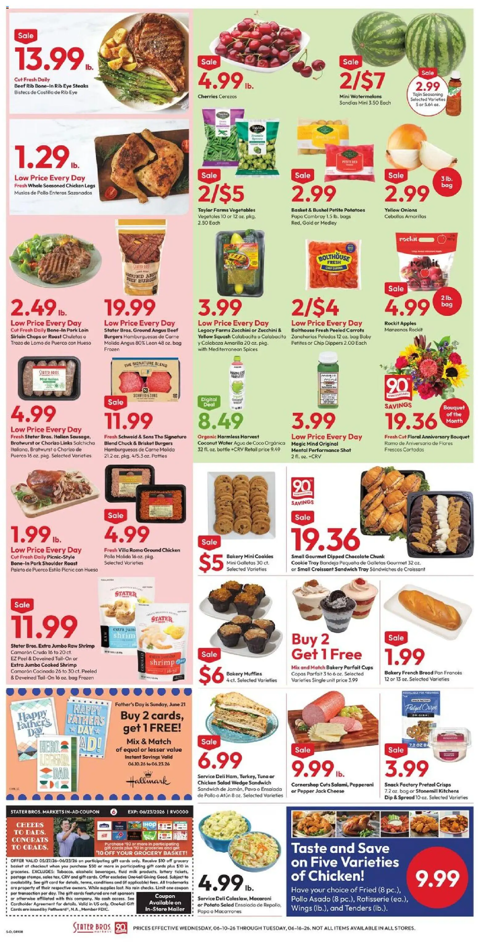 Stater Bros Weekly Ad - valid from 10.06.2026 | Page: 5 | Products: Zucchini, Pan, Chips, Potatoes