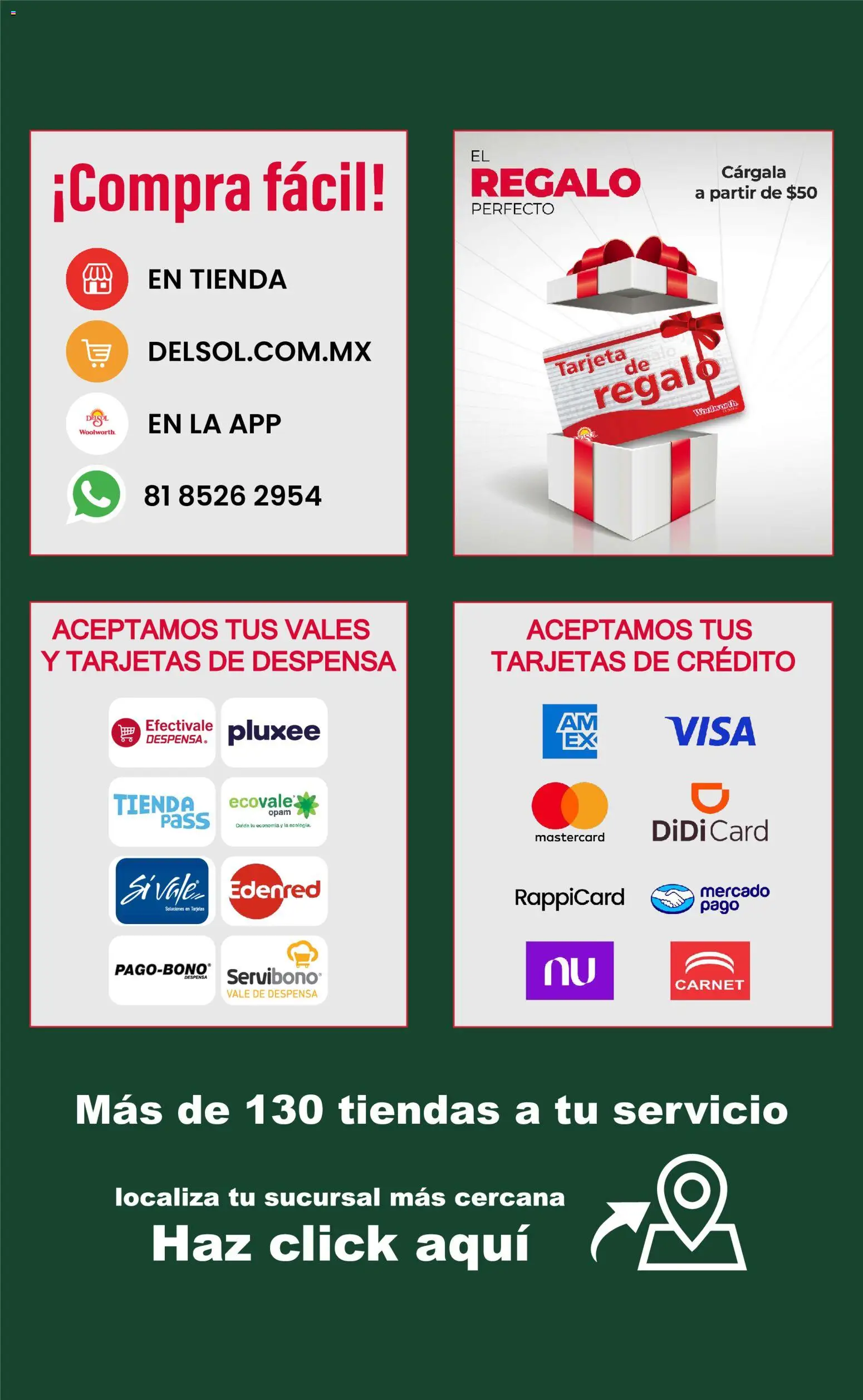 Nuevas ofertas de Del Sol y Woolworth válidas en toda la República Mexicana desde el 14.05.2026. ¡Encuentra las mejores ofertas en Del Sol y Woolworth catálogo Todo para vivir el fútbol ! | Página: 31 | Productos: Despensa