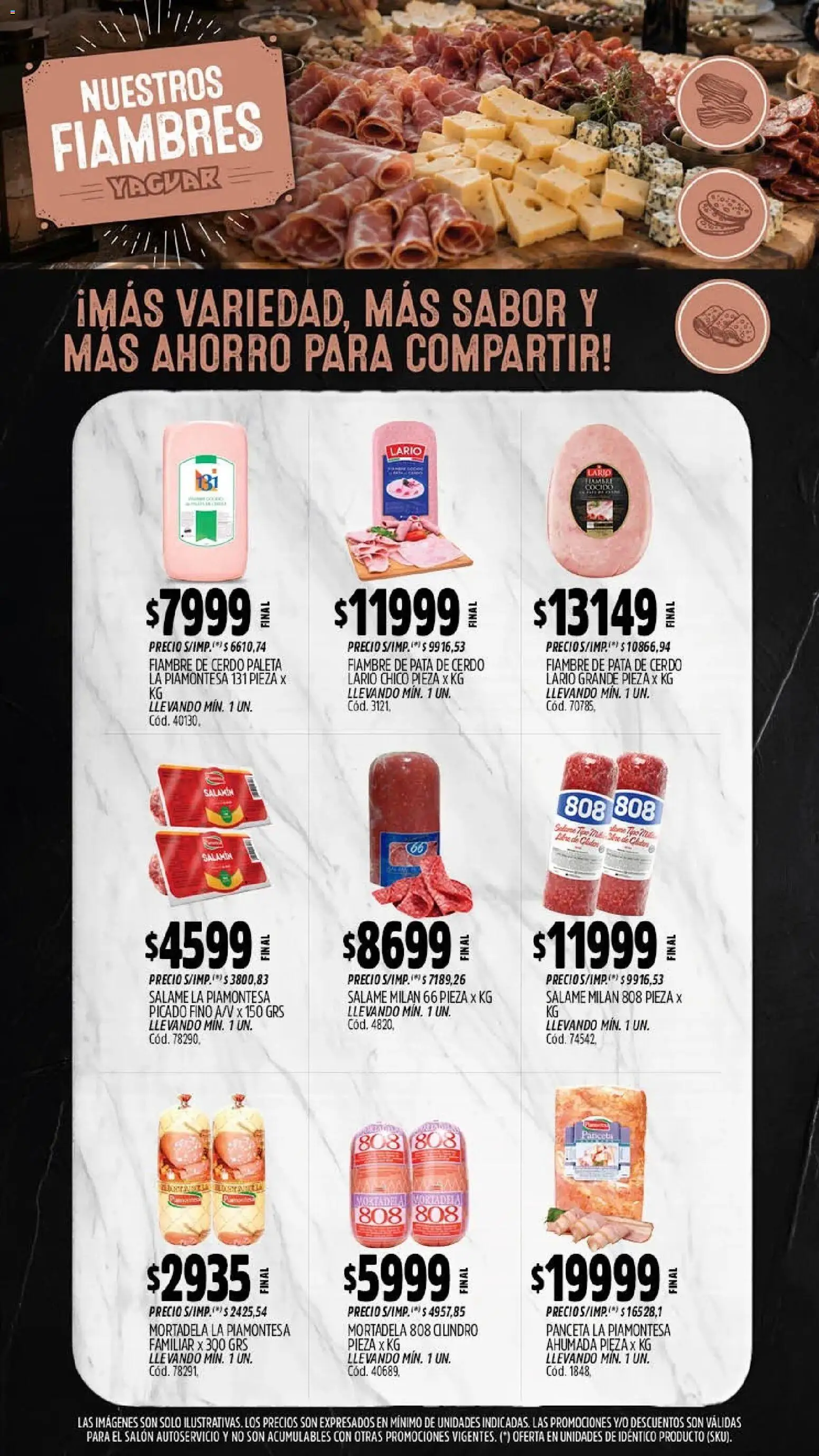 Yaguar - Oferta Semanal Salta │ válido desde el 28/09/2026 | Página: 8 | Productos: Pata de cerdo, Panceta, Salame, Cerdo