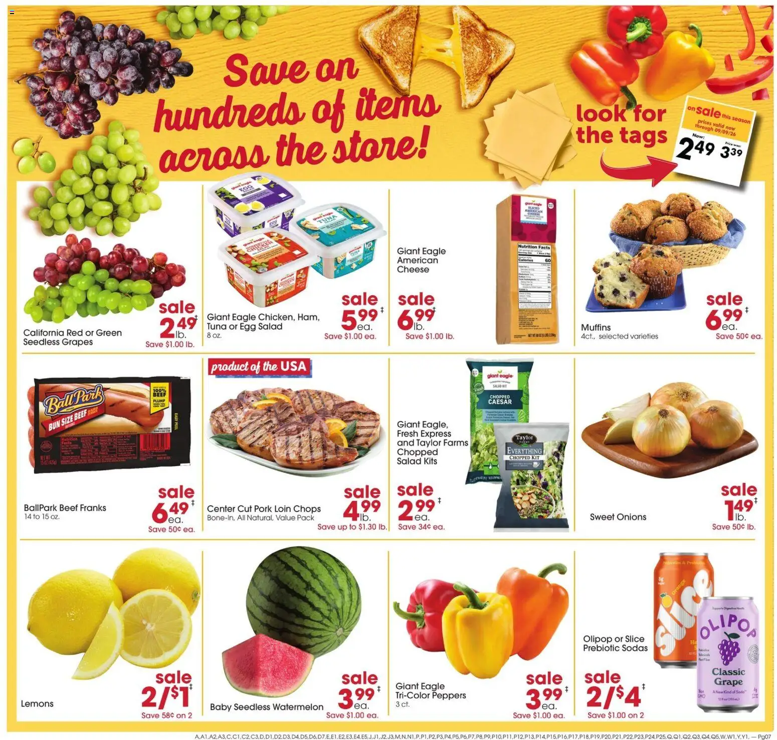 Giant Eagle Weekly Ad - valid from 08/13/2026 | Page: 5 | Products: Peppers, Pork loin, Grapes, Seedless grapes