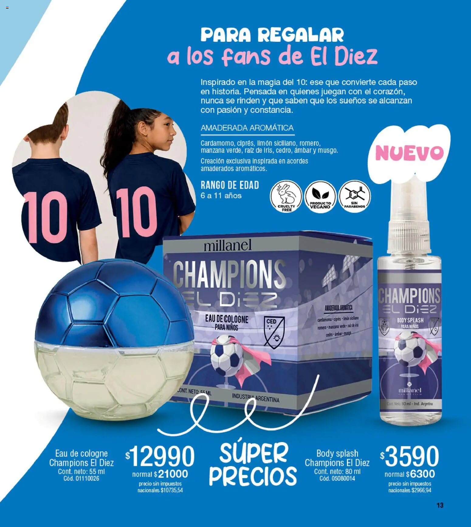 Millanel - Catálogo │ válido desde el 20/07/2026 | Página: 13 | Productos: Body, Manzana, Limón, Cardamomo