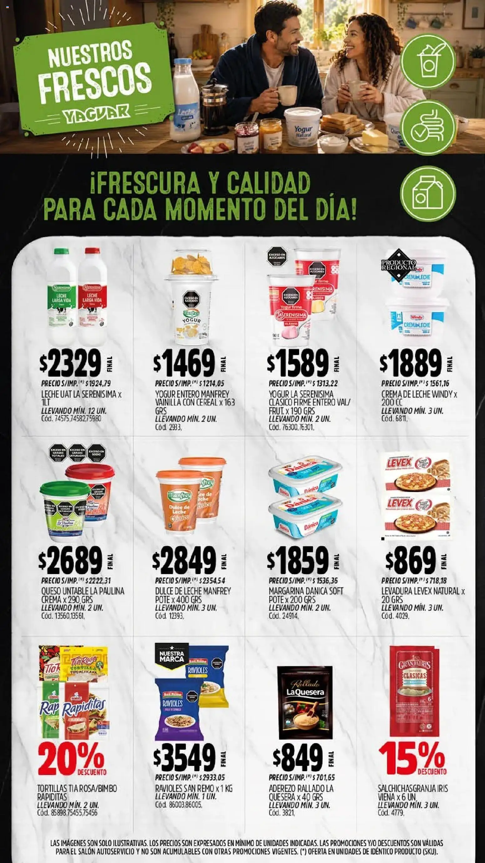 Yaguar - Oferta Semanal Córdoba │ válido desde el 17/07/2026 | Página: 9 | Productos: Leche, Yogur, Ravioles, Crema