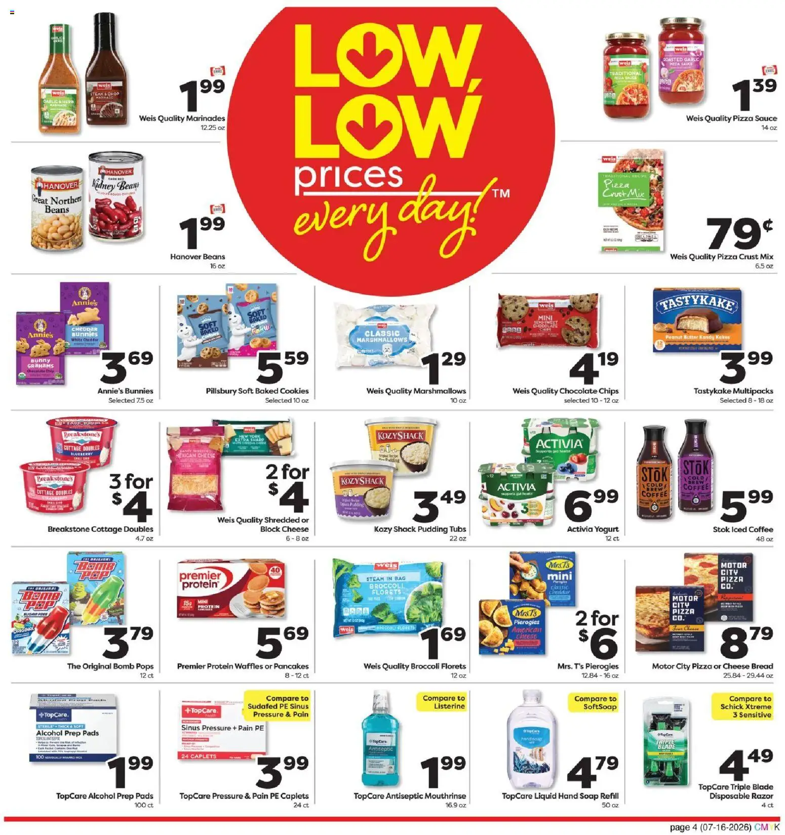 Weis Monthly Ad - valid from 07/16/2026 | Page: 4 | Products: Butter, Pads, Sauce, Garlic