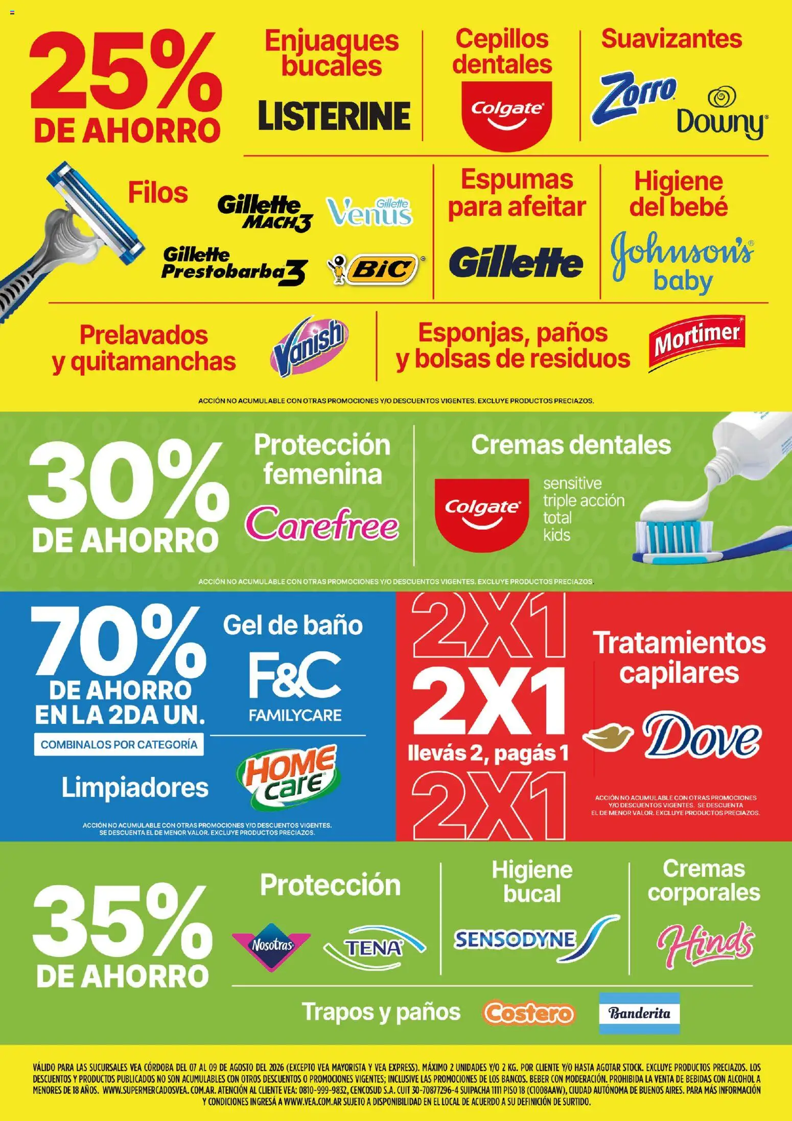 Vea - Fin de semana de ahorro  Córdoba │ válido desde el 07/08/2026 | Página: 5 | Productos: Listerine, Bebidas, Quitamanchas, Alcohol