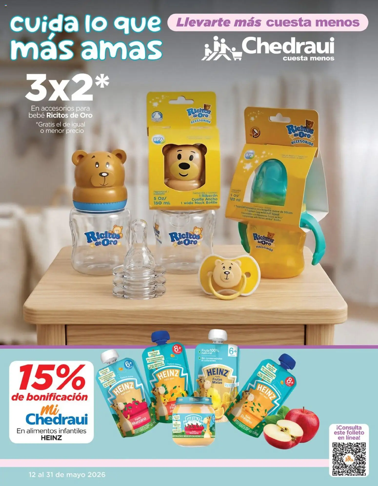 Nuevas ofertas de Chedraui válidas en toda la República Mexicana desde el 12.05.2026. ¡Encuentra las mejores ofertas en Chedraui folleto Cuida lo que más amas! | Página: 1