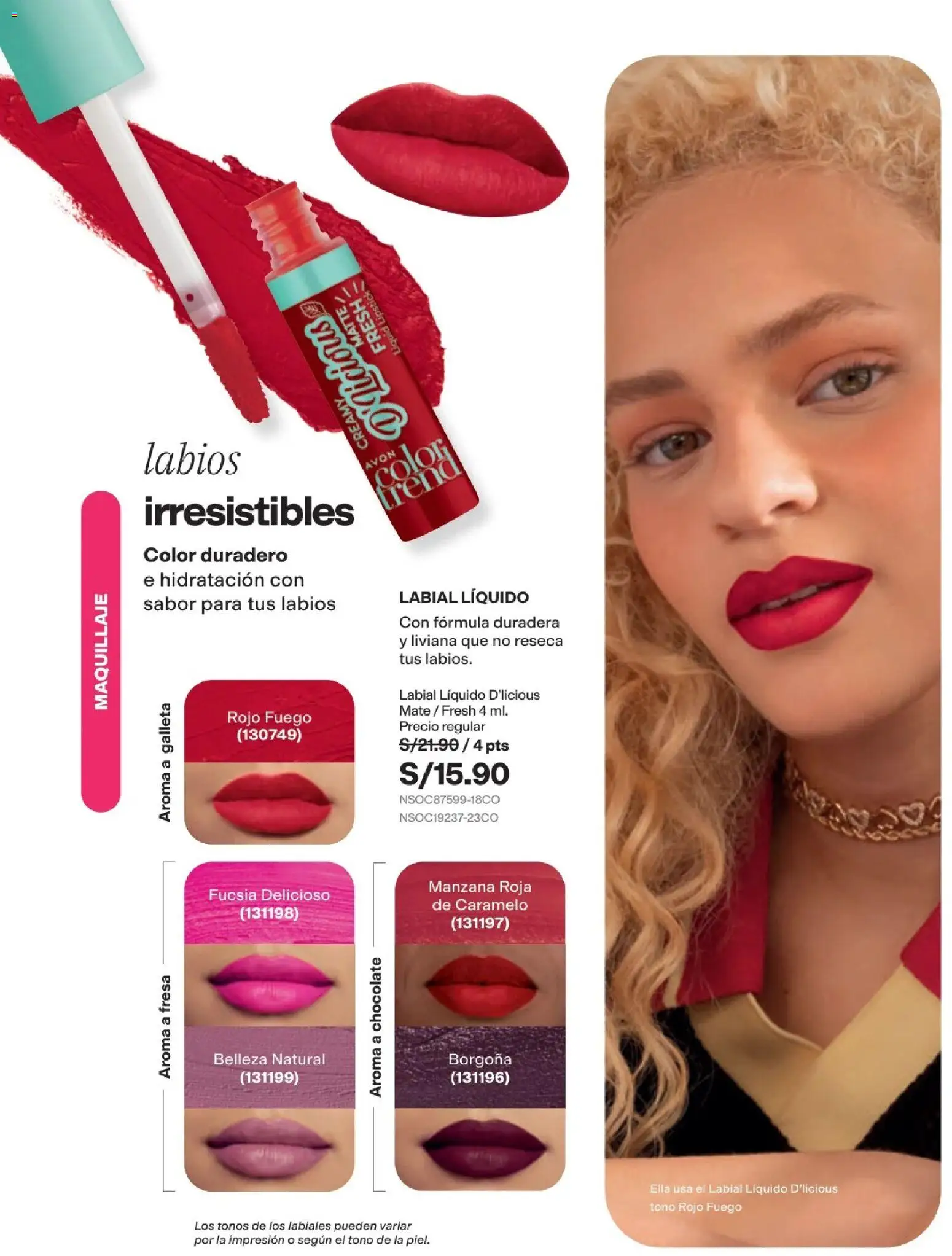 Catálogo Avon válido desde 29/08/2026 | Página: 43 | Productos: Chocolate, Maquillaje