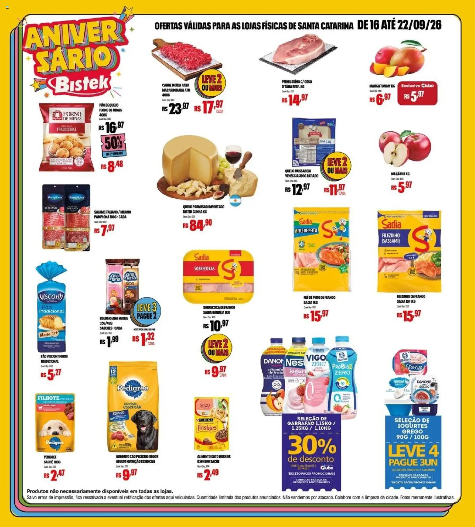 Bistek Supermercados Folheto - válido de 16/09/2026 | Página: 4 | Produtos: Pernil, Salame, Pernil suíno, Mussarela