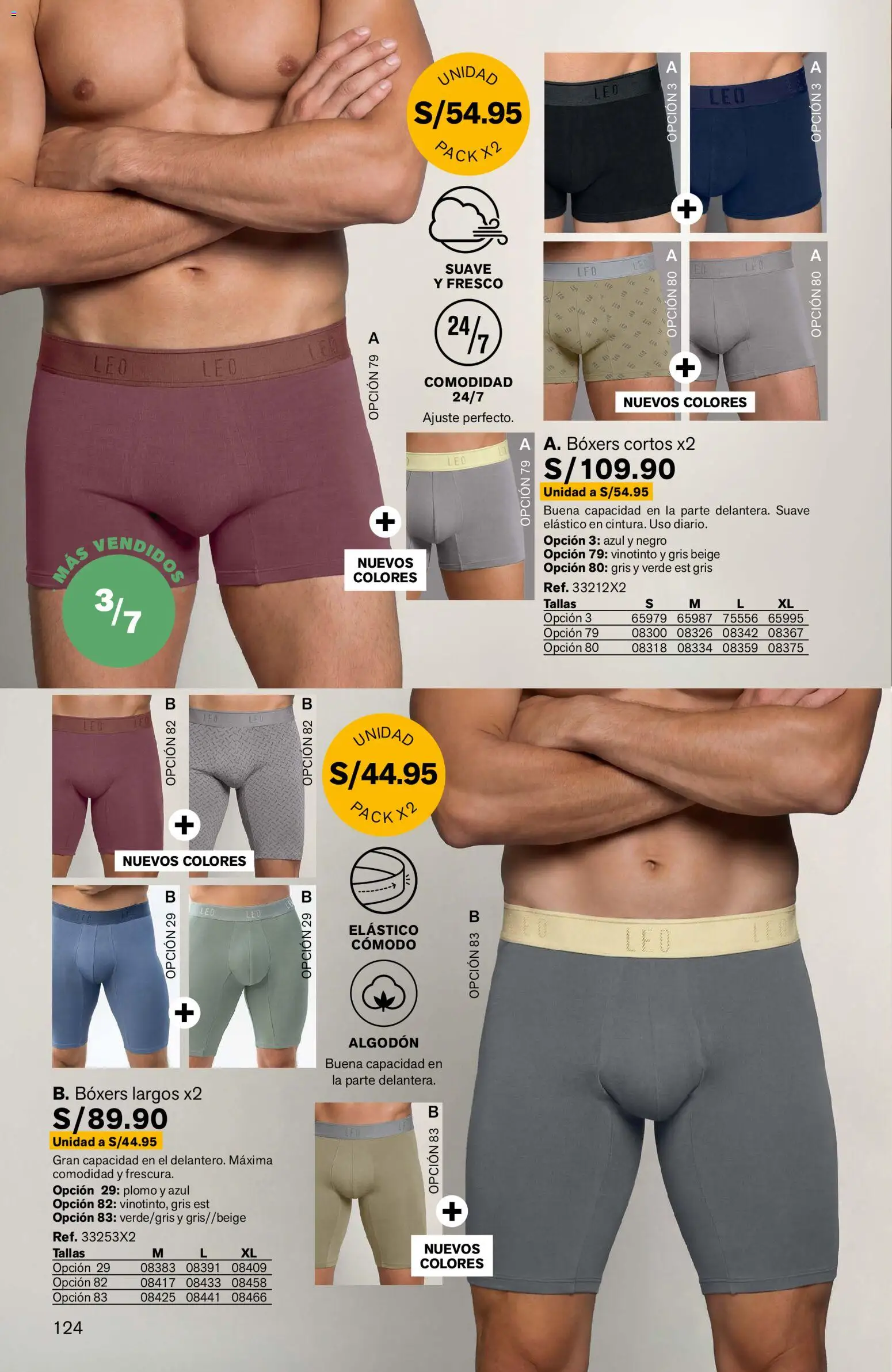 Catálogo Leonisa válido desde 04/08/2026 | Página: 124 | Productos: Boxers