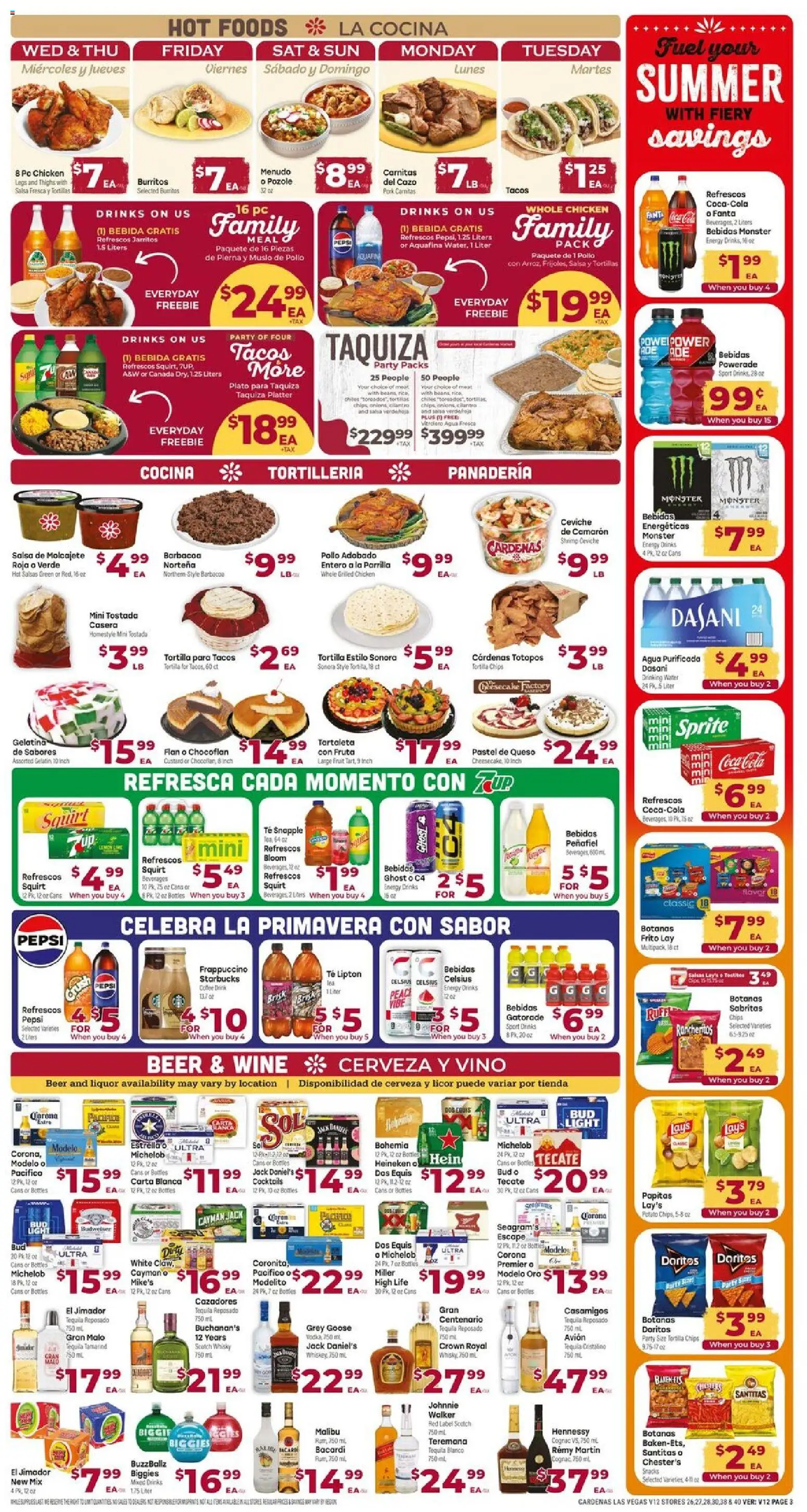 Cardenas Weekly Ad - NV - valid from 20.05.2026 | Page: 3 | Products: Brush, Wine, Peach, Cheesecake