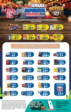 Bahamas Mix ofertas Fim de Semana Imperdível - Pré-Visualização do folheto da loja Bahamas Mix, válido de 17/07/2026 | Página: 1 | Produtos: Salame, Arroz, Carteira, Frango