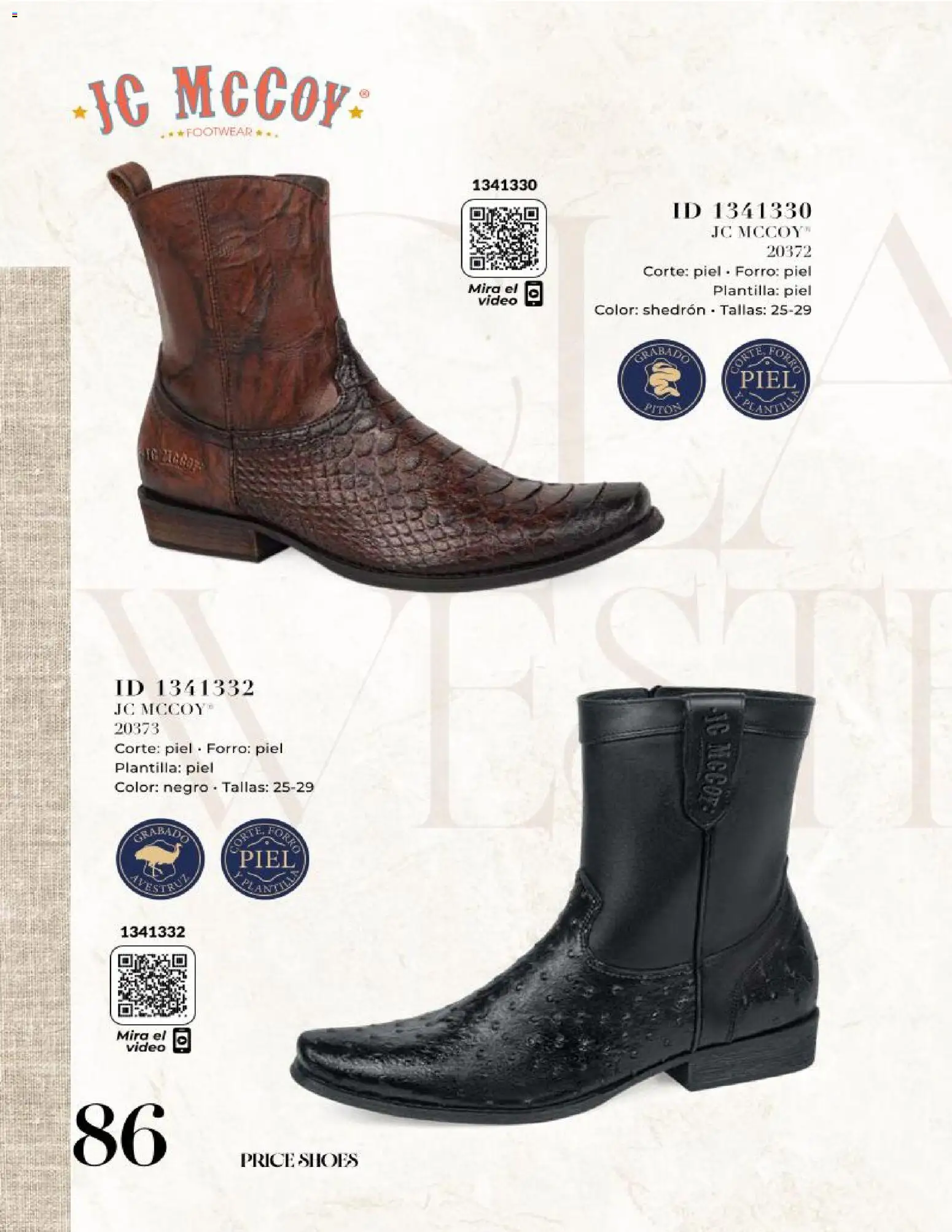 Nuevas ofertas de Price Shoes válidas en toda la República Mexicana desde el 25/06/2026. ¡Encuentra las mejores ofertas en Price Shoes catálogo Caballeros Mini! | Página: 86