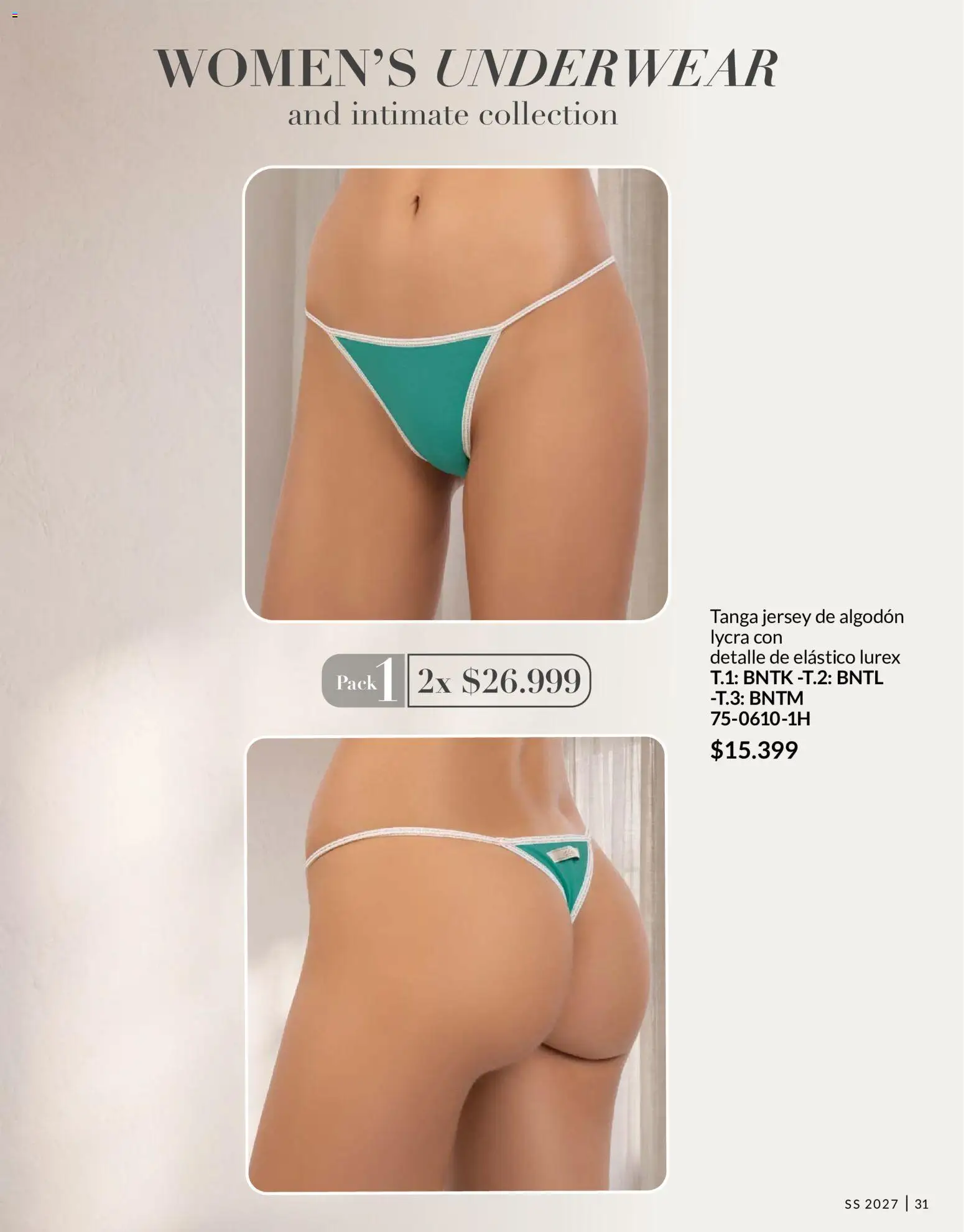Vitnik - Underwear & Complements │ válido desde el 01/09/2026 | Página: 31 | Productos: Algodón