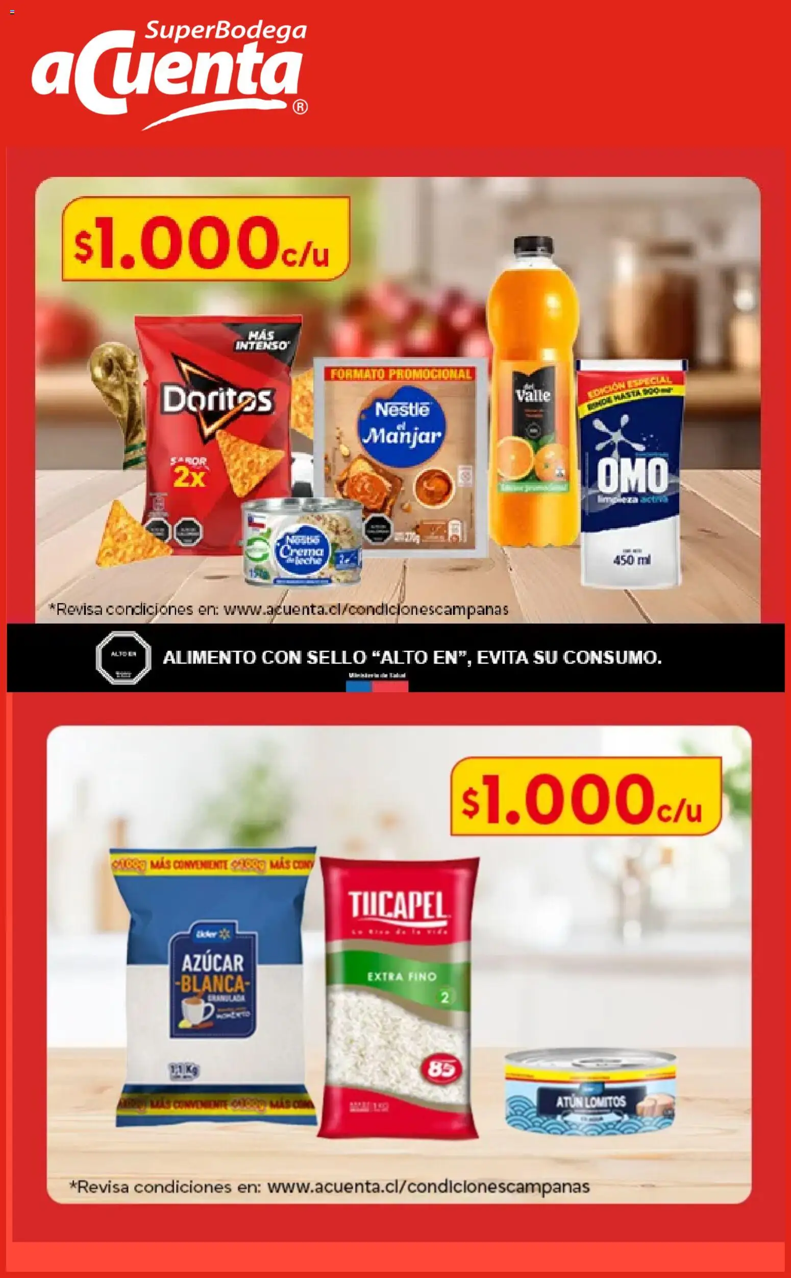 Super Bodega aCuenta Ofertas │ válido desde el 19.05.2026 | Página: 1 | Productos: Atún, Azucar, Crema, Manjar