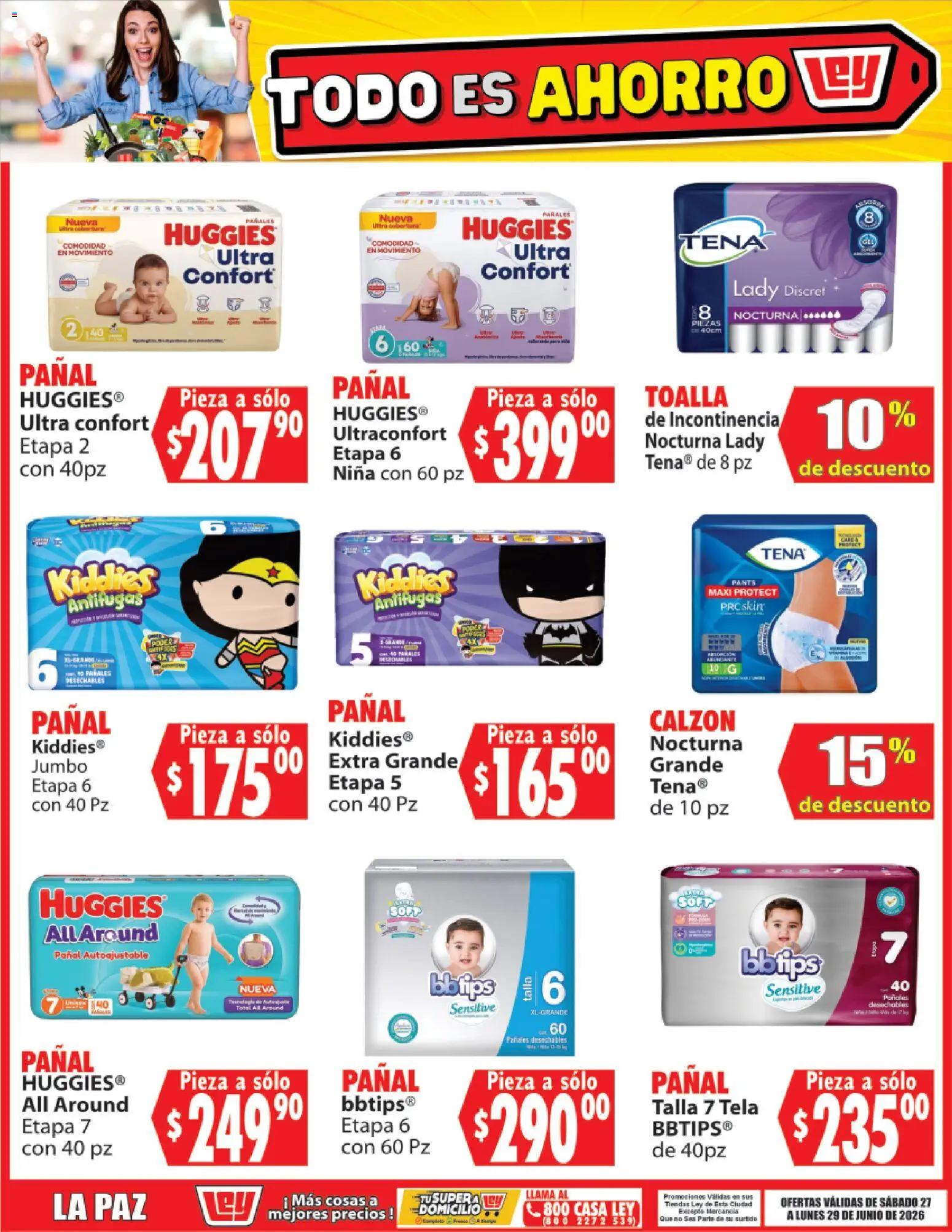 Nuevas ofertas de Casa Ley válidas en toda la República Mexicana desde el 27/06/2026. ¡Encuentra las mejores ofertas en Casa Ley folleto Todo es ahorro! | Página: 8 | Productos: Calzón, Toalla, Pants