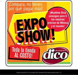Vista previa de Muebles Dico catálogo Expo Show, nuevo folleto de la tienda, válido en México a partir del 13/08/2026