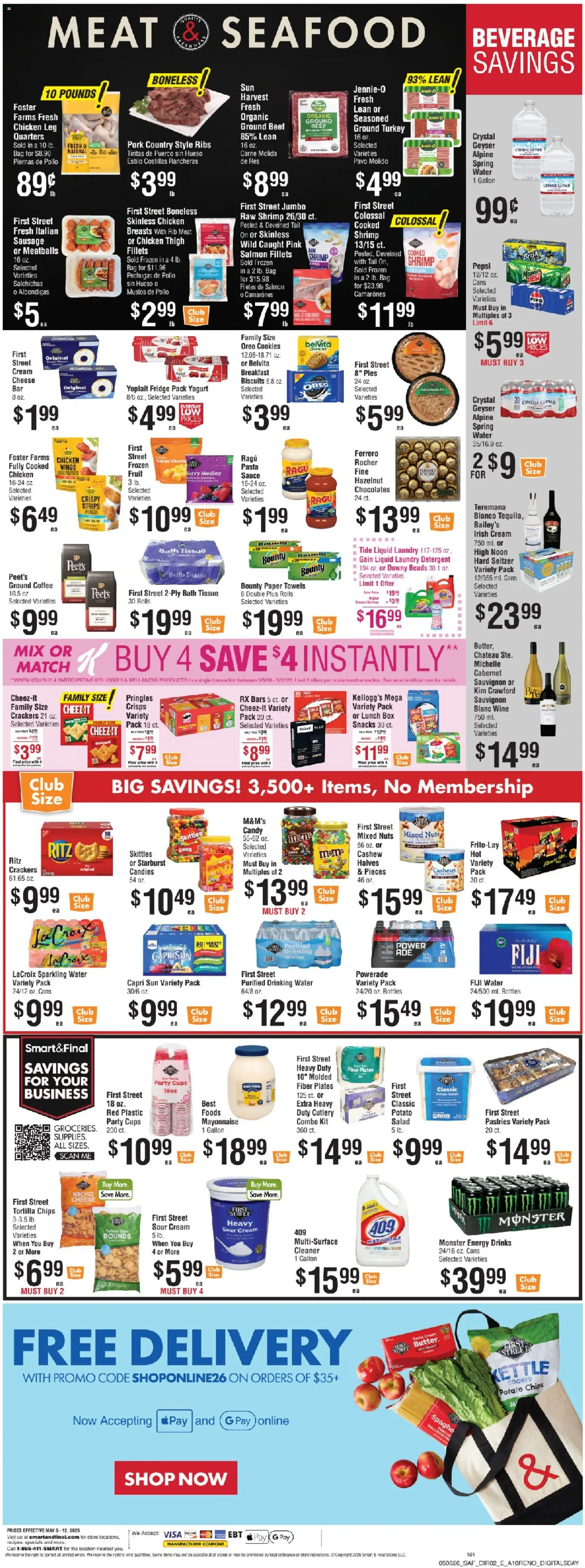 Smart & Final Weekly Ad - 5 Day A10RENO - valid from 08.05.2026 | Page: 3 | Products: Cookies, Mayonnaise, Mango, Sausage