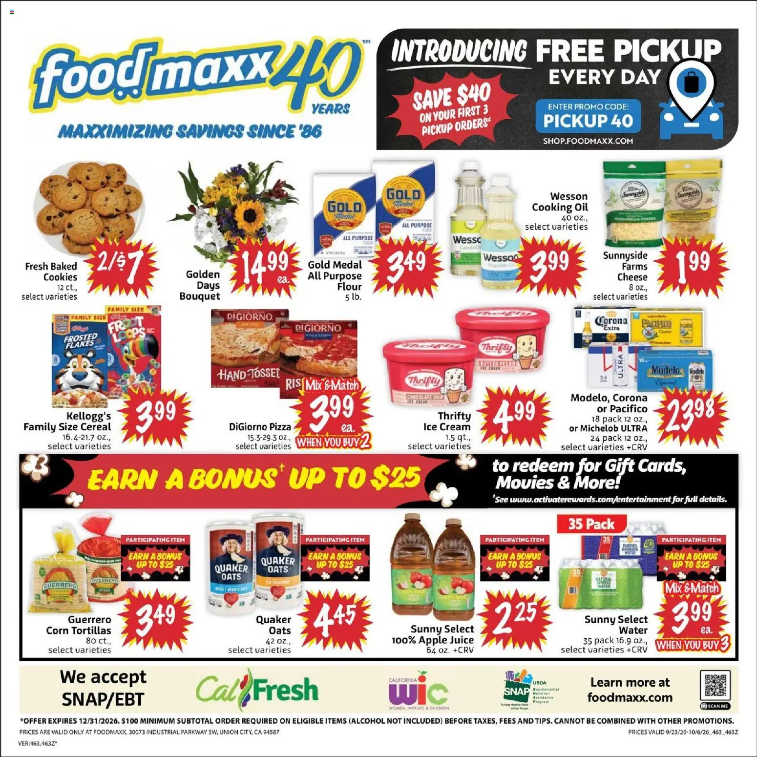 FoodMaxx Weekly Ad - CA - valid from 09/23/2026 | Page: 2 | Products: Chocolate, Tortillas, Chocolate Chip, Mozzarella
