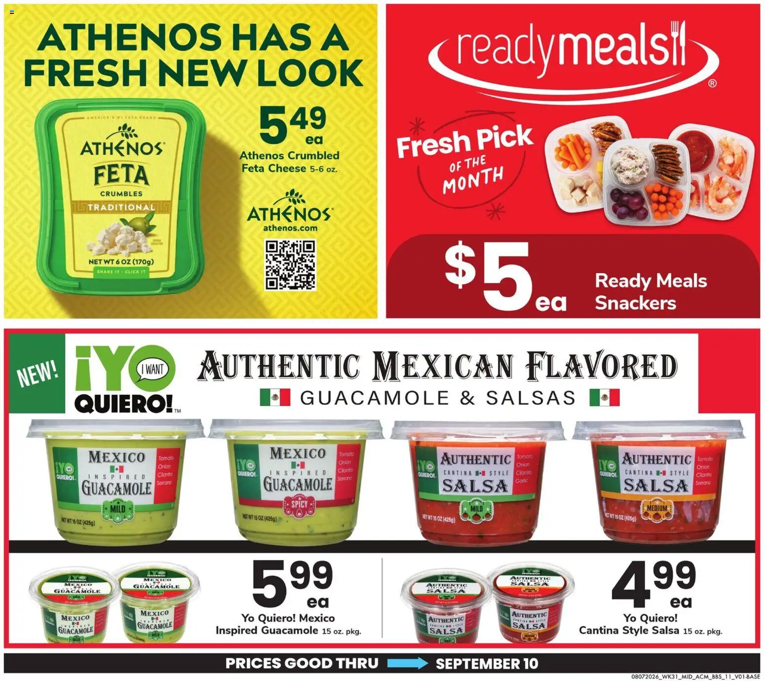 Acme Big Book of Savings - valid from 08/07/2026 | Page: 11 | Products: Guacamole, Cheese, Tomato, Onion