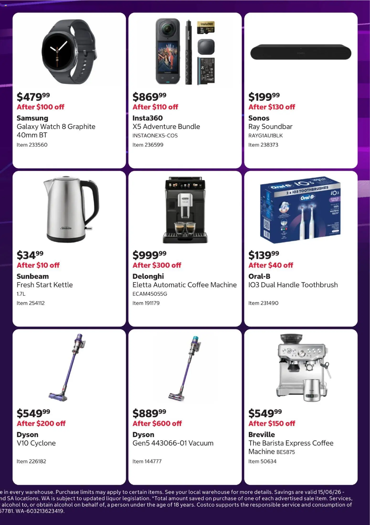 Costco catalogue - valid from 15.06.2026 | Page: 5 | Products: Coffee, Toothbrush, Watch, Kettle