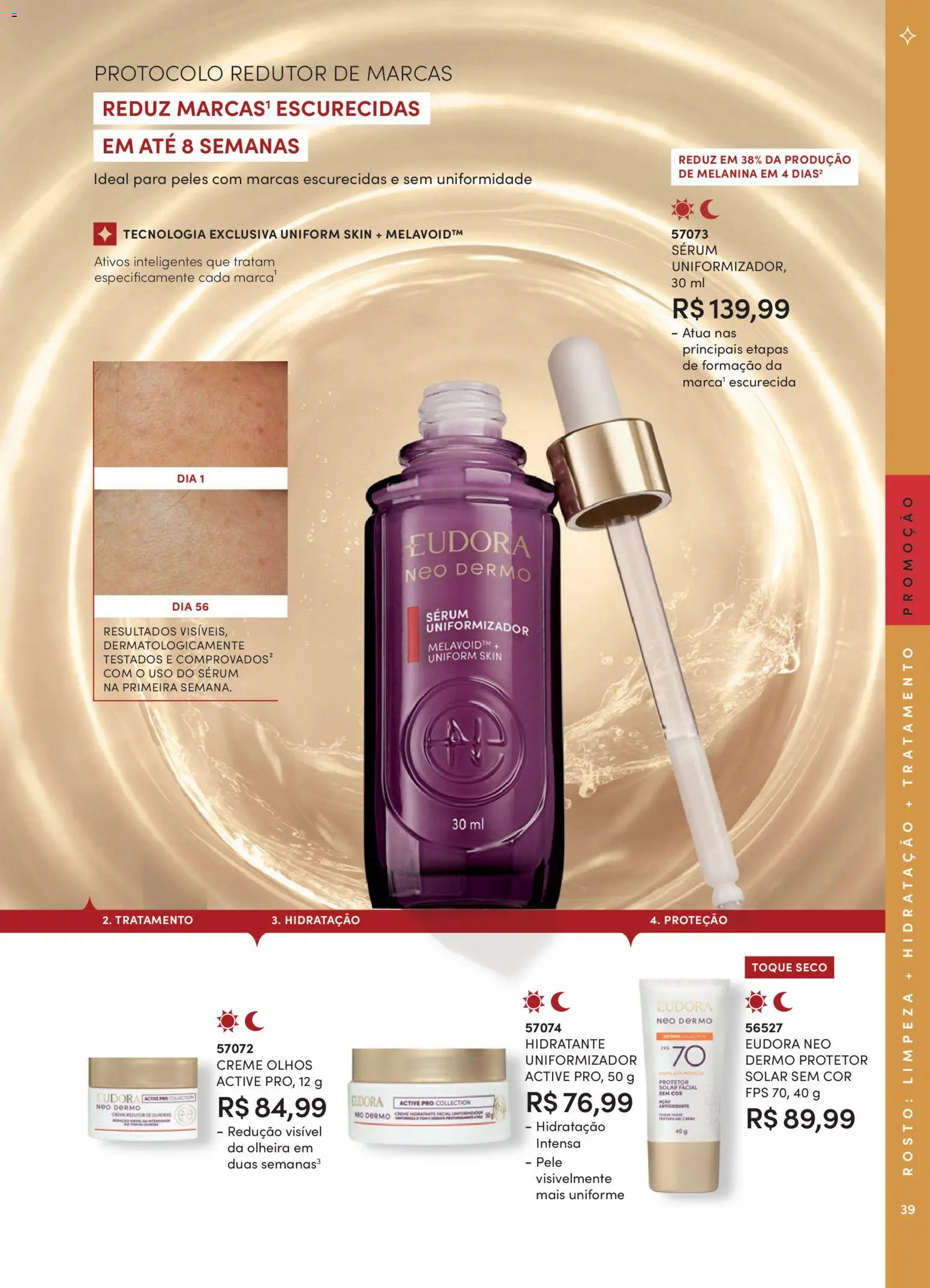 Eudora Folheto - válido de 15/07/2026 | Página: 42 | Produtos: Protetor solar, Sérum, Creme, Protetor solar facial