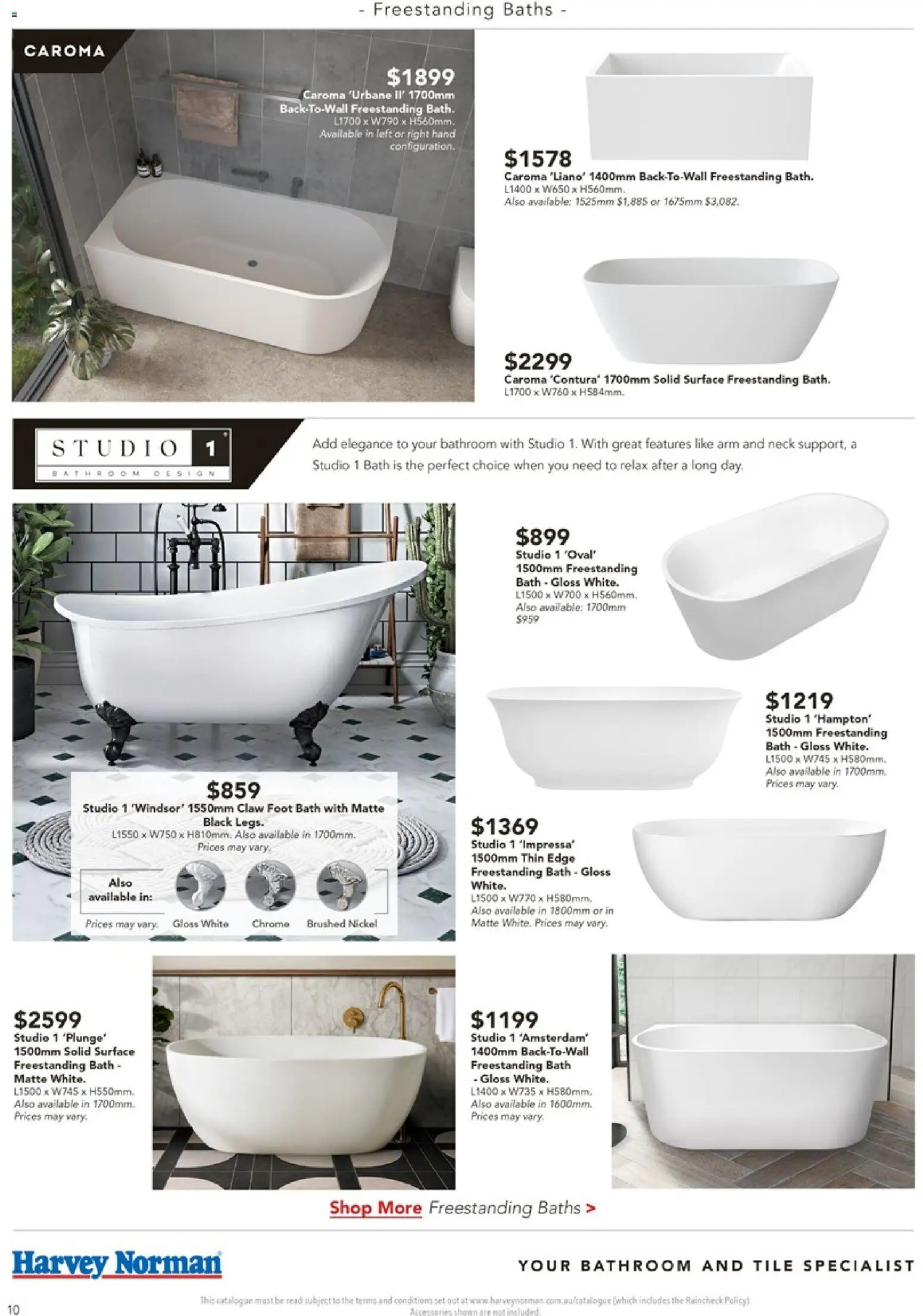 Harvey Norman catalogue - valid from 08.04.2026 | Page: 10 | Products: Bath, Bathroom
