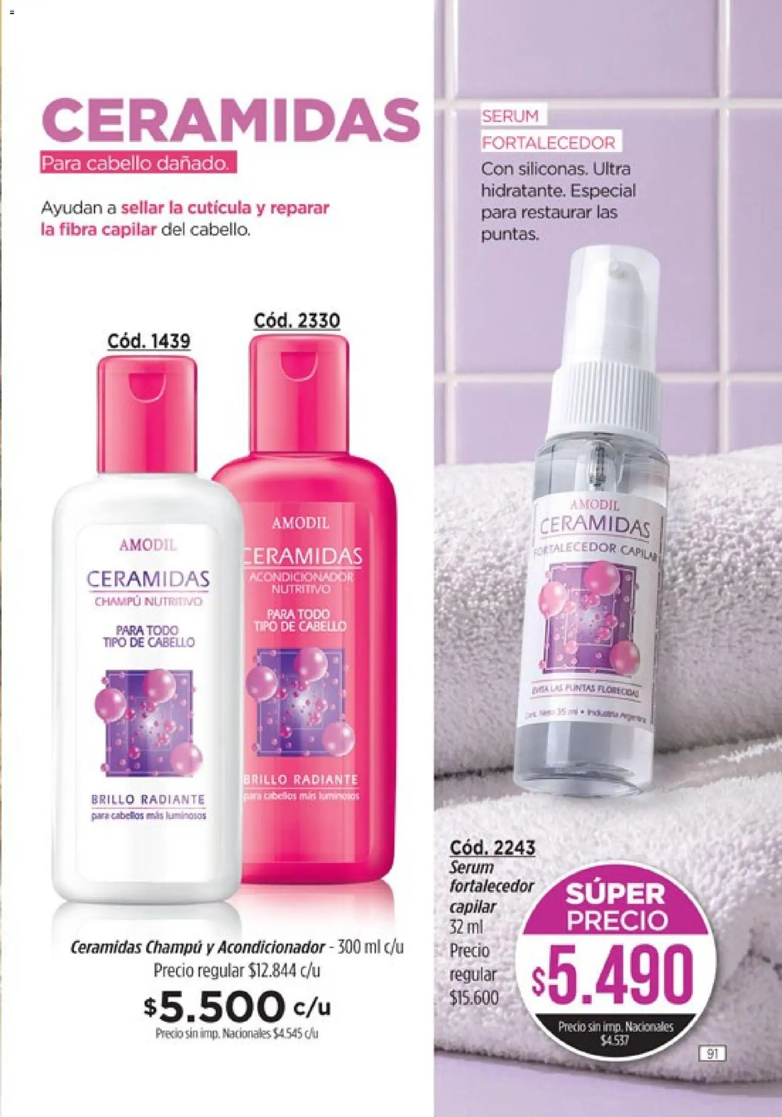Amodil - Campaña 11 │ válido desde el 01.07.2026 | Página: 91 | Productos: Serum, Champú, Brillo, Radiante
