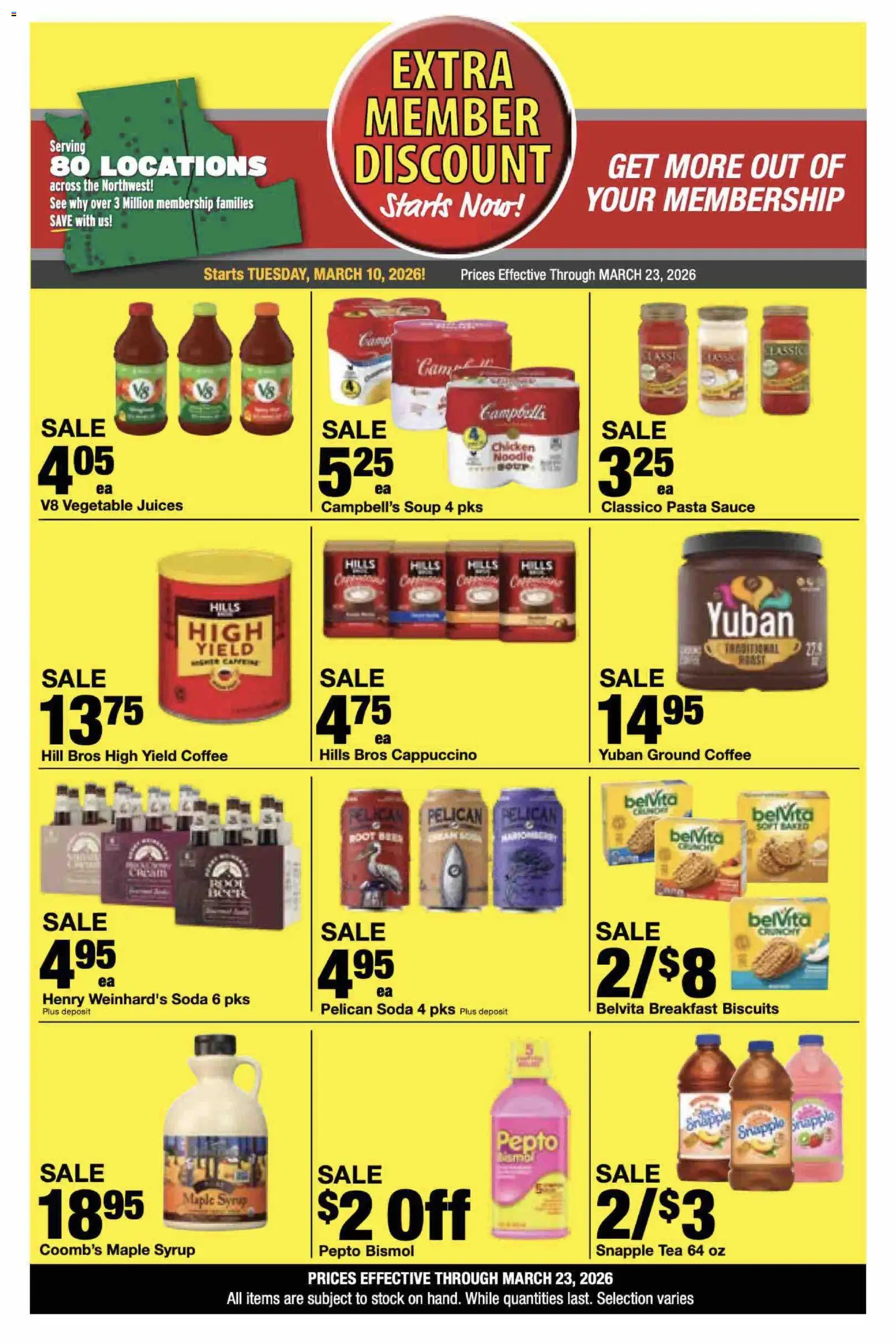 Bi-Mart Extra Membership Discount - valid from 10.03.2026 | Page: 12 | Products: Coffee, Beer, Pasta, Sauce