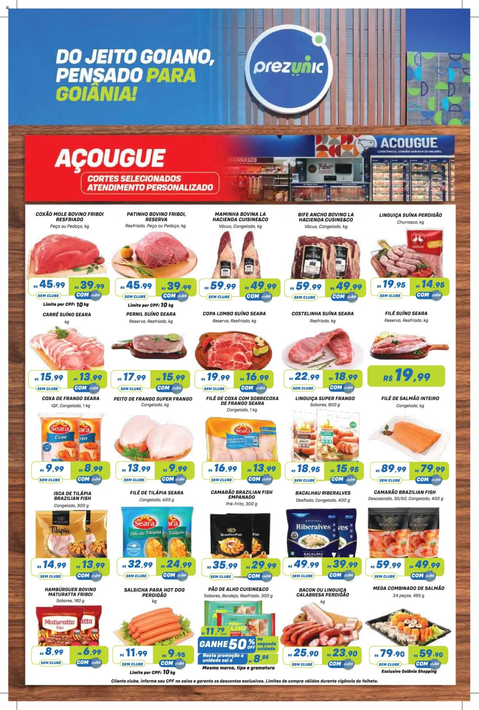 Prezunic Folheto - válido de 13/08/2026 | Página: 3 | Produtos: Bacalhau, Pao de alho, Frango, Filé de tilápia
