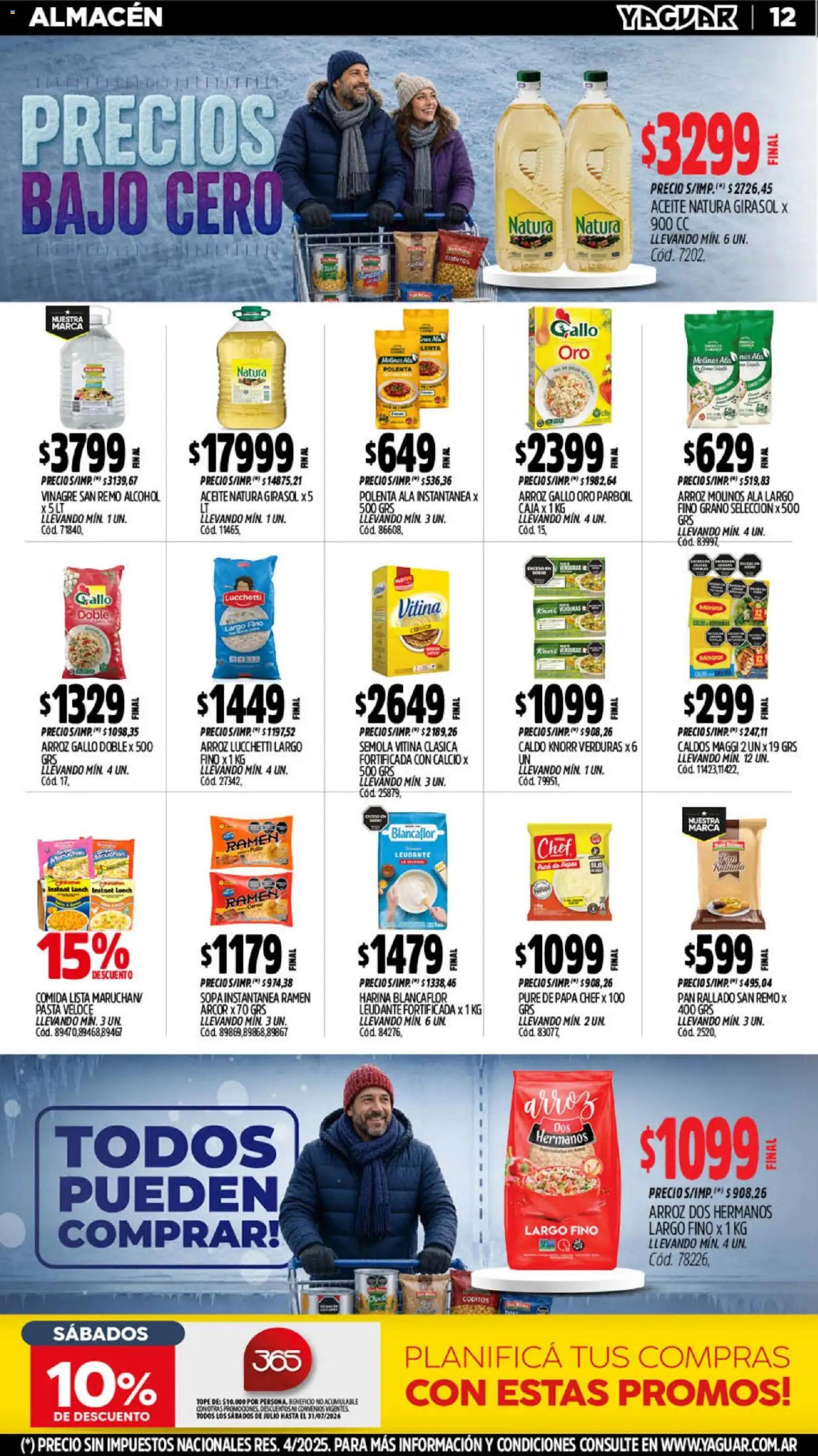 Yaguar - Oferta Semanal Parque Chacabuco │ válido desde el 20/07/2026 | Página: 12 | Productos: Caja, Harina, Pan, Pan rallado