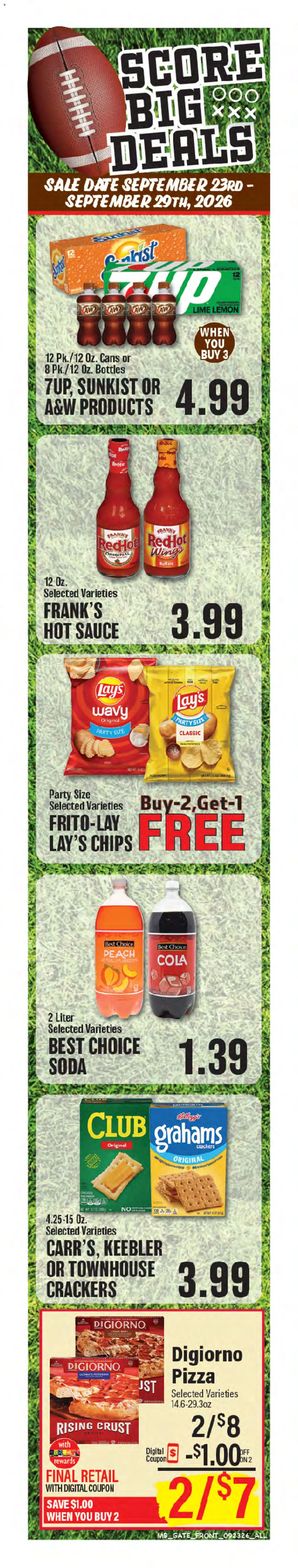 Market Basket Weekly Ad - valid from 09/23/2026 | Page: 1 | Products: Chips, Sauce, Lemon, Date