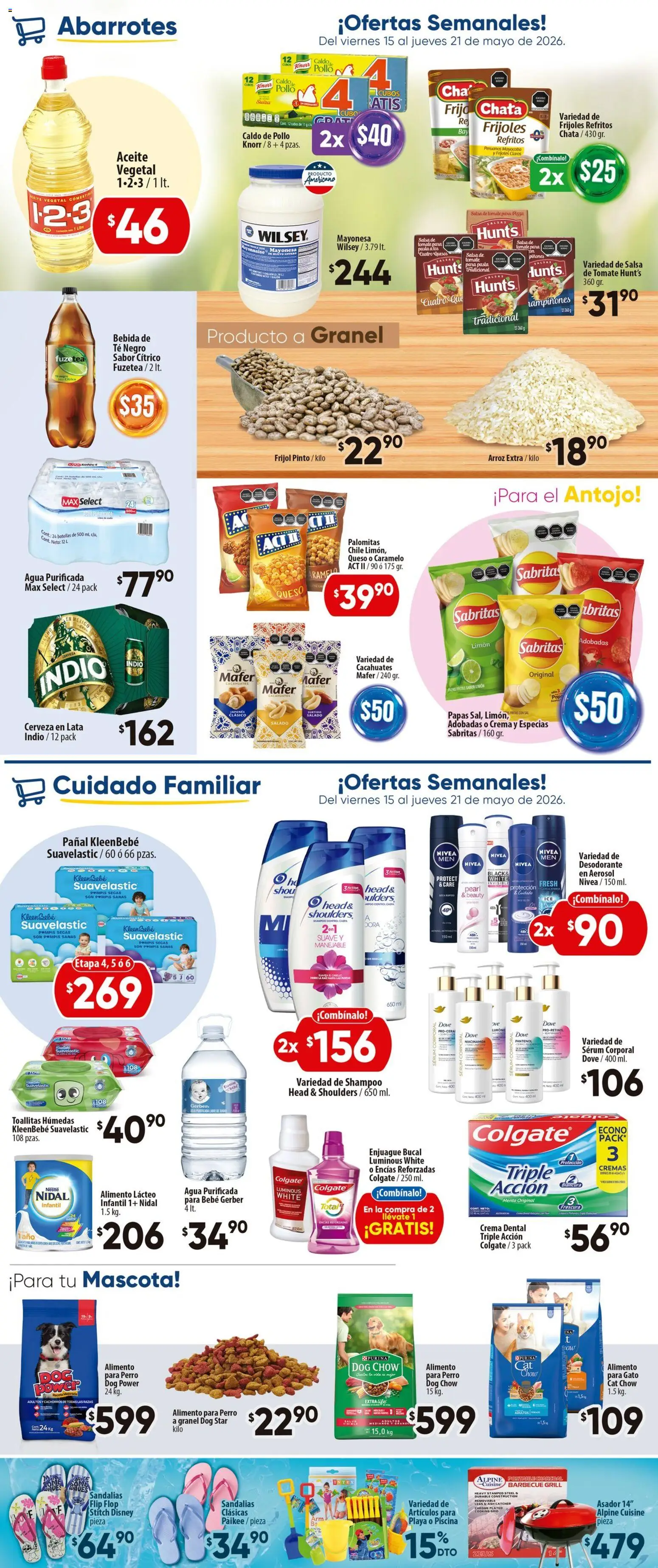 Nuevas ofertas de Calimax válidas en toda la República Mexicana desde el 15.05.2026. ¡Encuentra las mejores ofertas en Calimax folleto! | Página: 5 | Productos: Mayonesa, Crema, Pasta, Sandalias