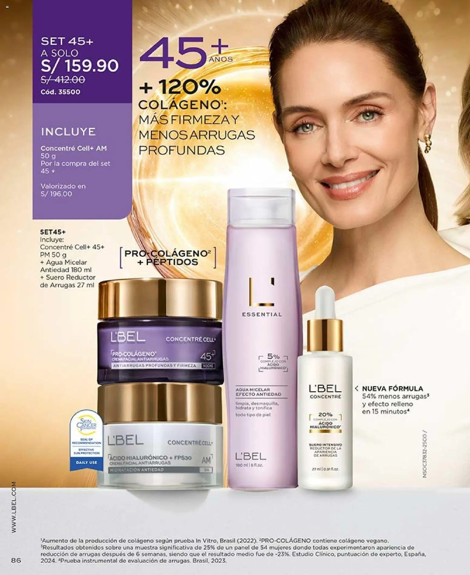 Catálogo L'Bel válido desde 22/08/2026 | Página: 86 | Productos: Crema, Agua