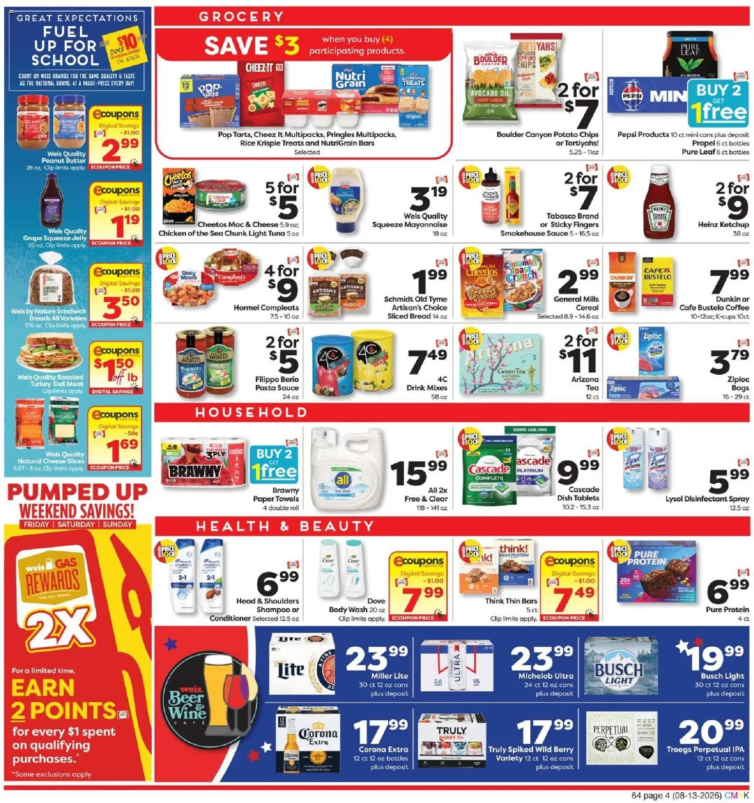 Weis Weekly Circular - NY - valid from 08/13/2026 | Page: 7 | Products: Clip, Ketchup, Peanut butter, Tuna