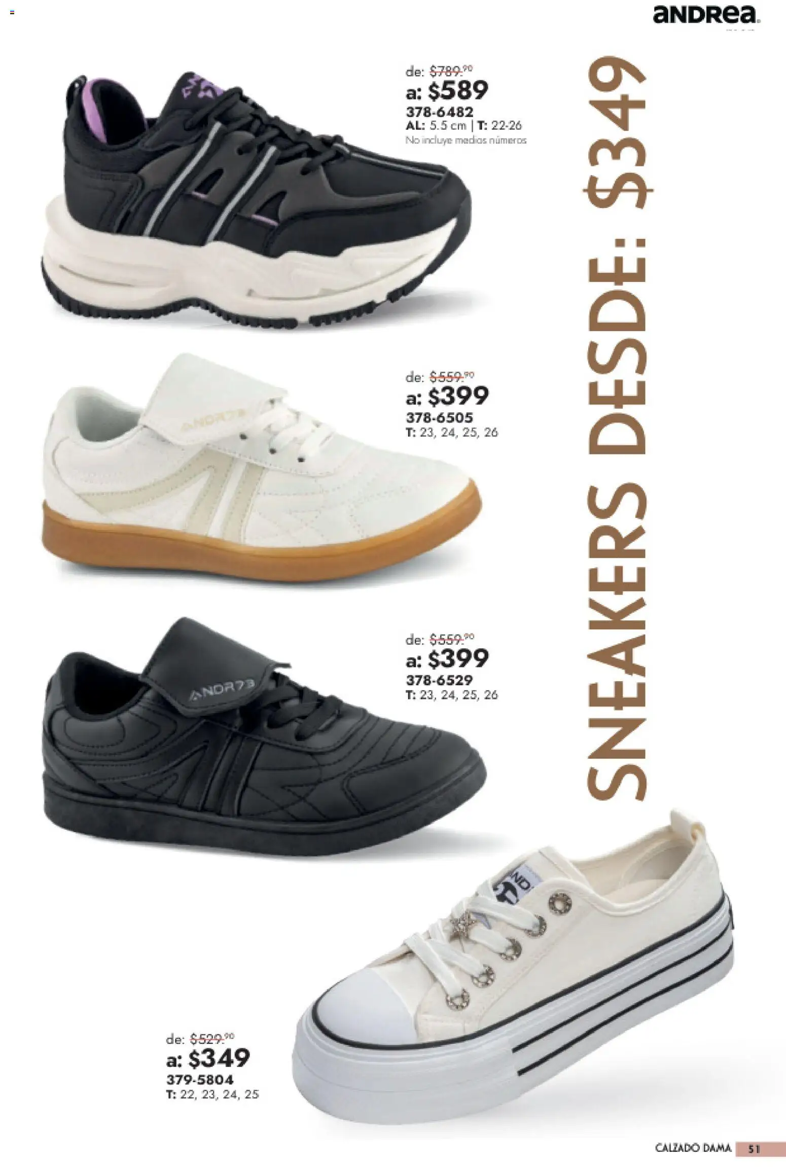Nuevas ofertas de Andrea válidas en toda la República Mexicana desde el 26/07/2026. ¡Encuentra las mejores ofertas en Andrea catálogo Outlet! | Página: 51