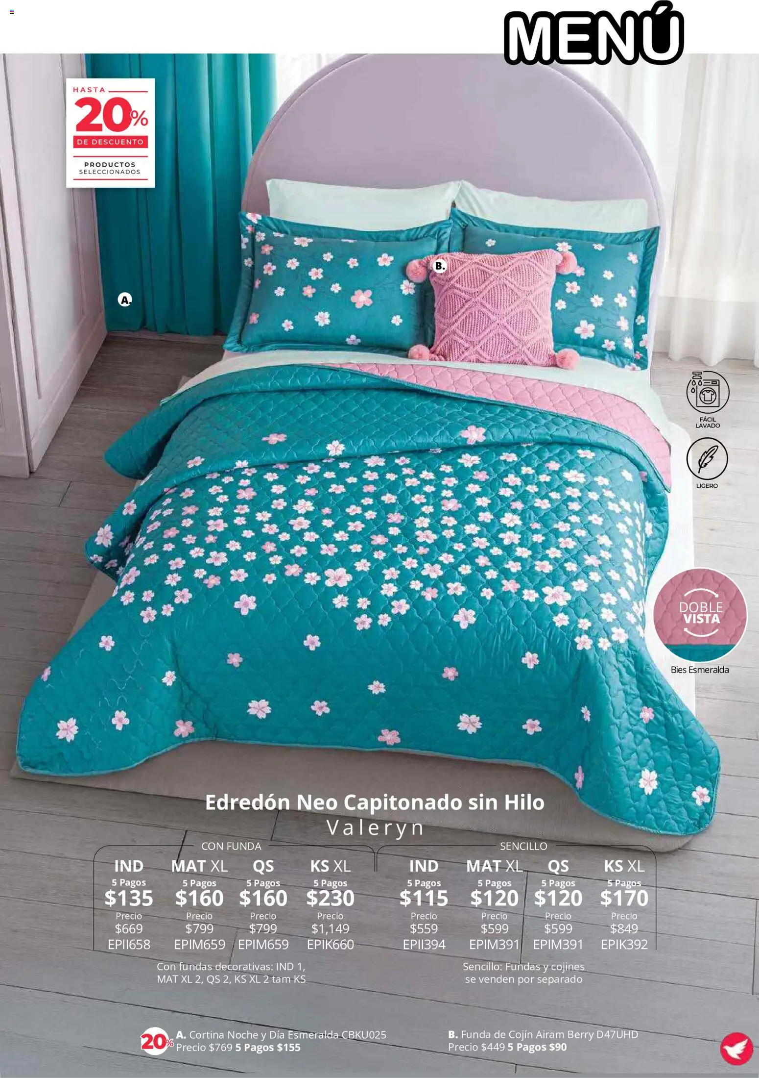 Nuevas ofertas de Colchas Concord válidas en toda la República Mexicana desde el 01/08/2026. ¡Encuentra las mejores ofertas en Colchas Concord catálogo! | Página: 62 | Productos: Funda