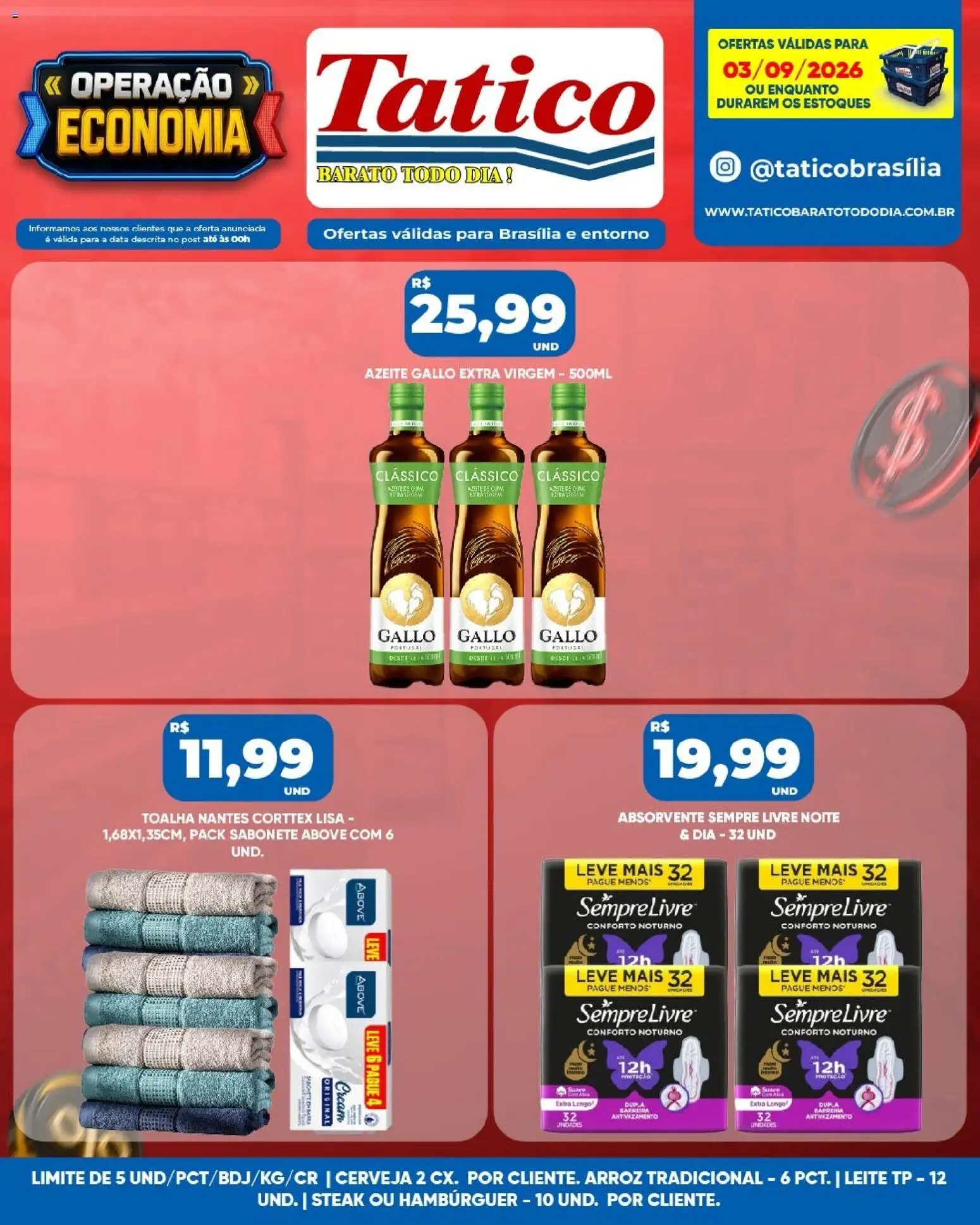 Tatico Folheto - válido de 03/09/2026 | Página: 11 | Produtos: Steak, Leite, Cerveja, Azeite