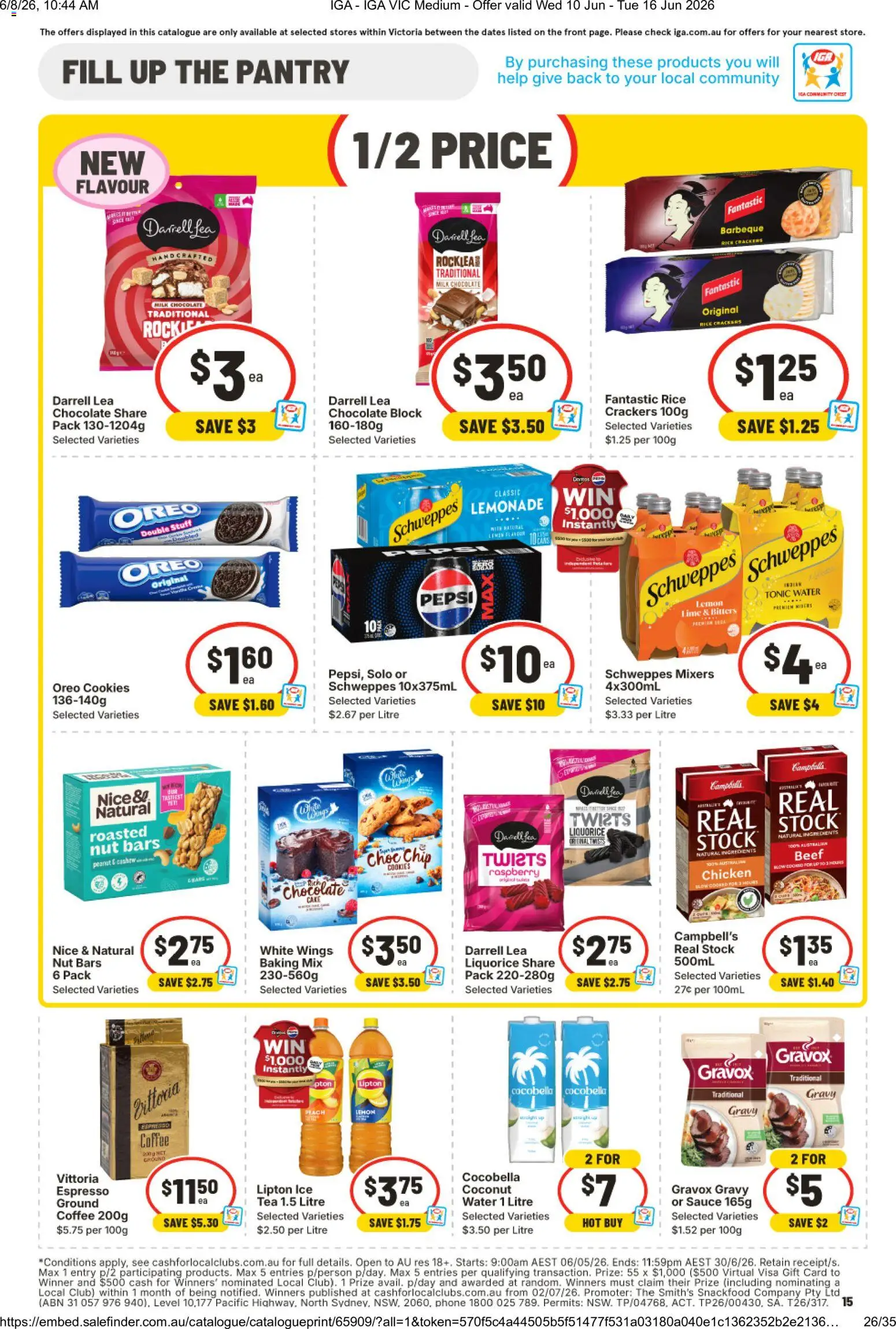 IGA catalogue - valid from 10.06.2026 | Page: 13 | Products: Chocolate, Pepsi, Sauce, Phone