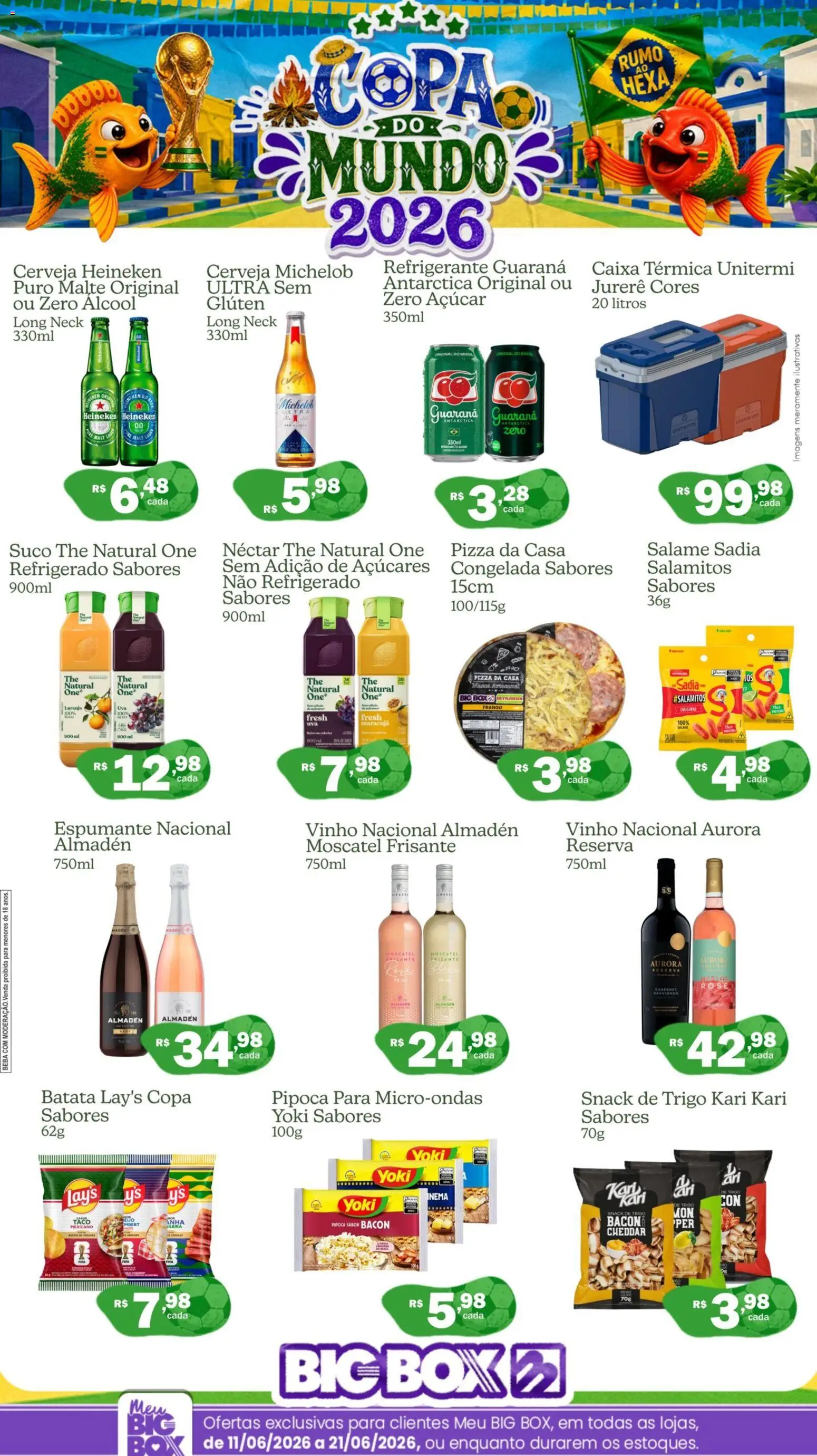 Big Box Folheto - válido de 11.06.2026 | Página: 1 | Produtos: Maracujá, Vinho, Copa, Heineken