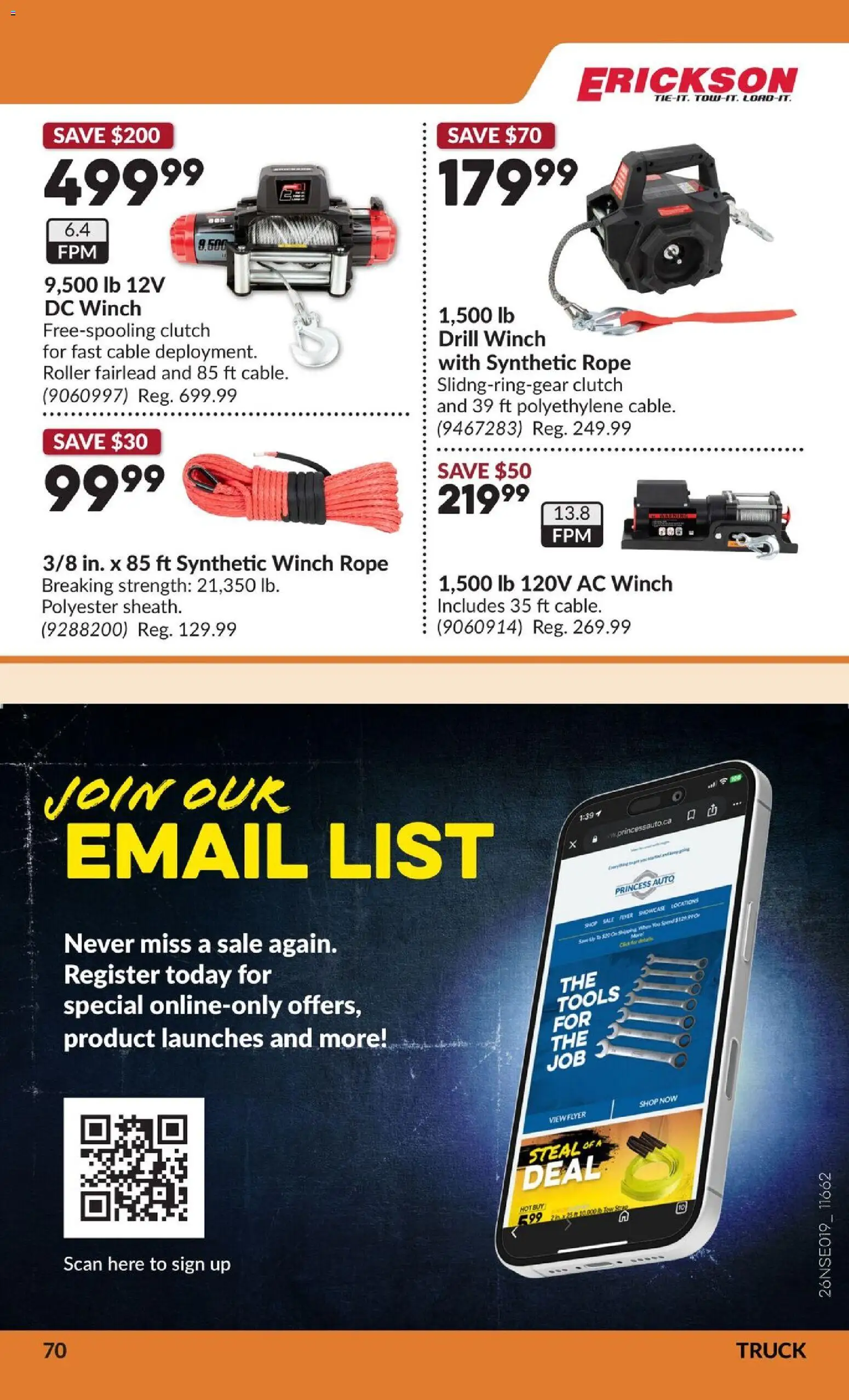 Princess Auto flyer valid from Oct 6, 2026 | Page: 76 | Products: Cable, Tools, Salt
