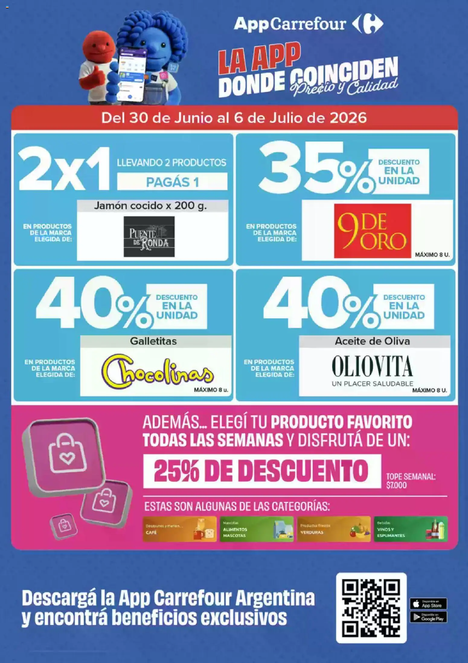 Carrefour Express Ofertas │ válido desde el 30/06/2026 | Página: 4 | Productos: Galletitas, Oliva, Café, Jamón