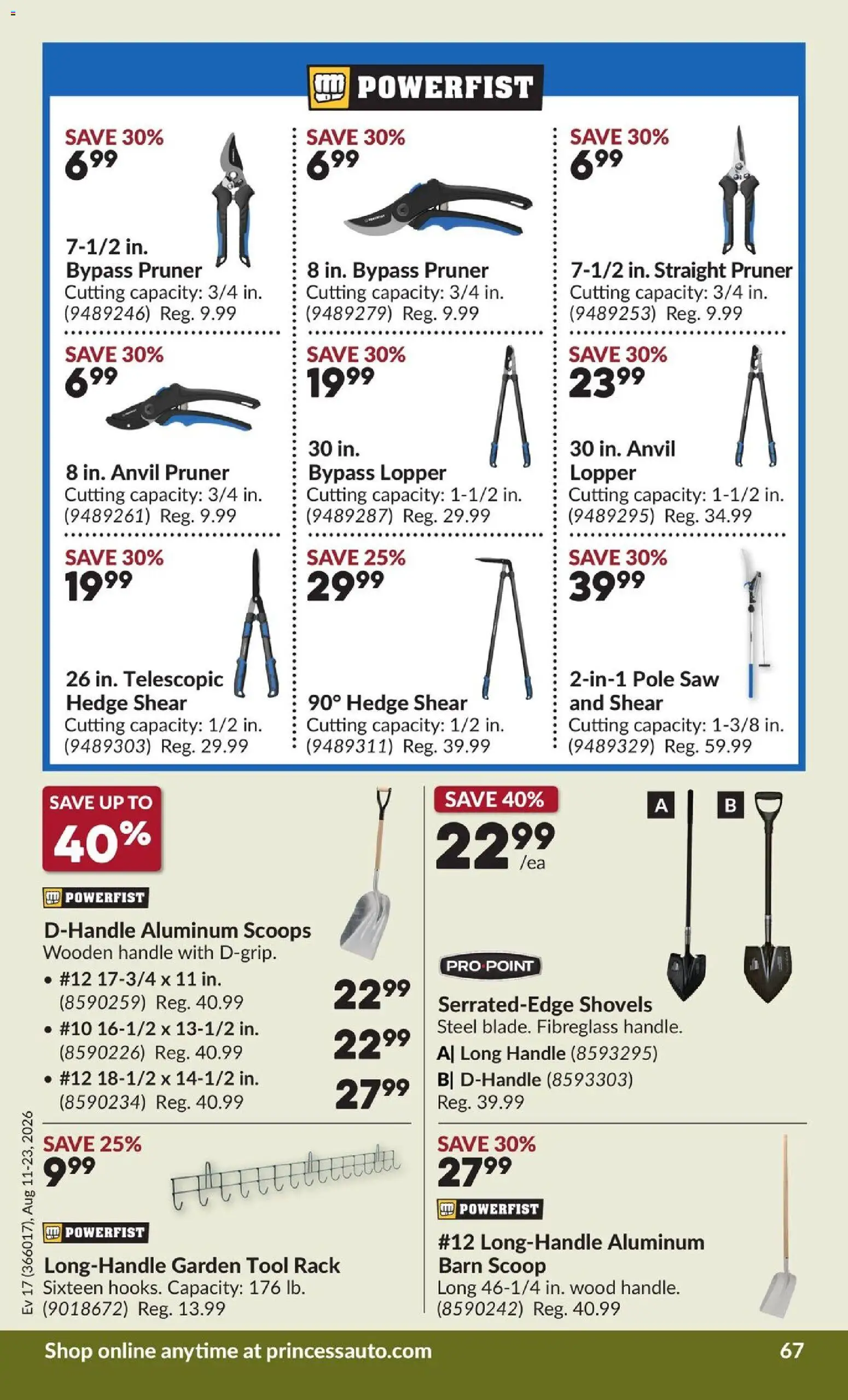 Princess Auto flyer valid from Aug 11, 2026 | Page: 74